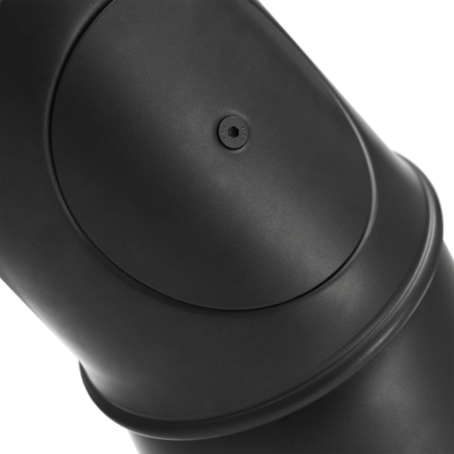 Raik Basic coude de tuyau de fumée 150mm avec porte 4 pièces noir pour tuyau de fumée / conduit de fumée