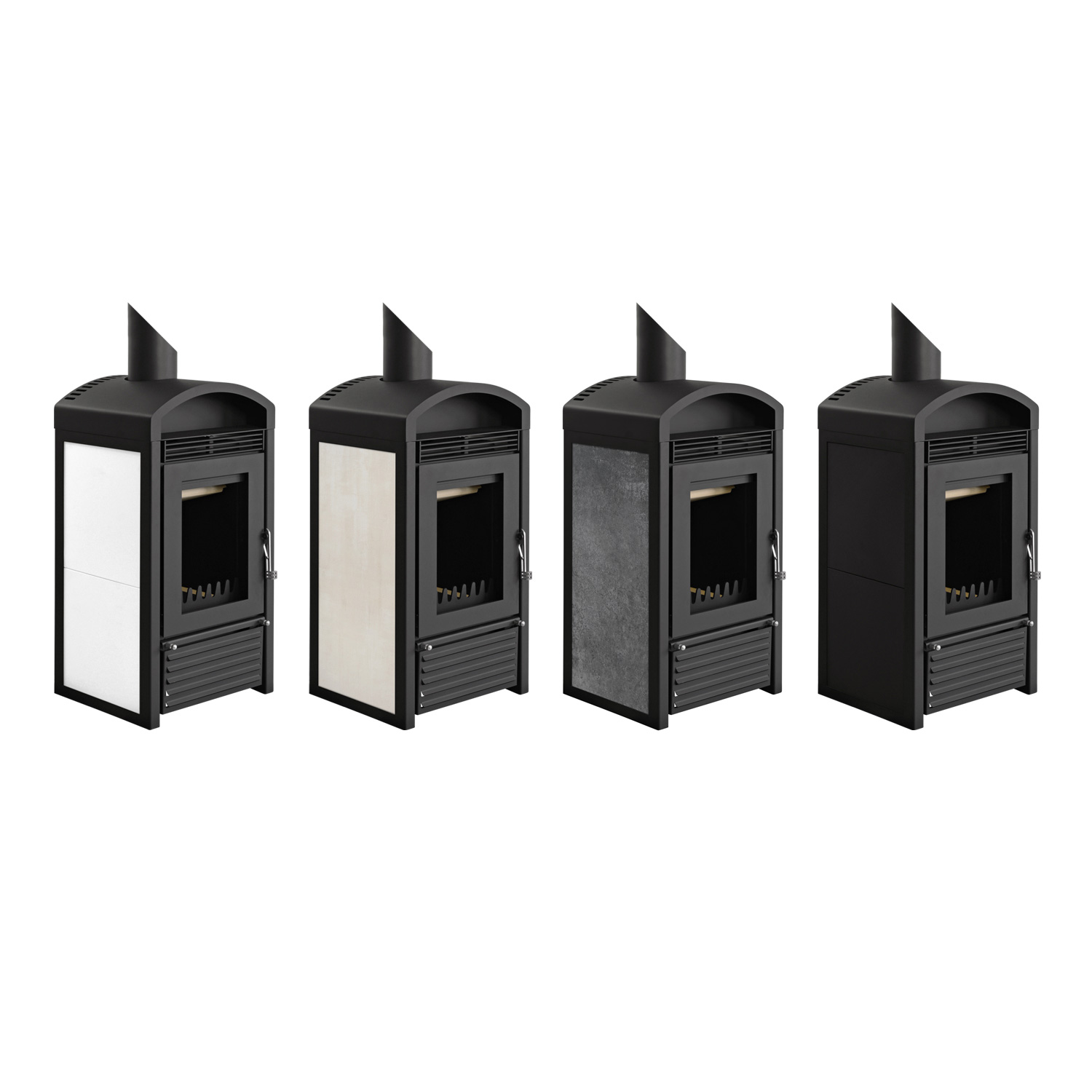 Poêle à bois avec échangeur d'eau Schmitzker Marbella Mini Céramique anthracite