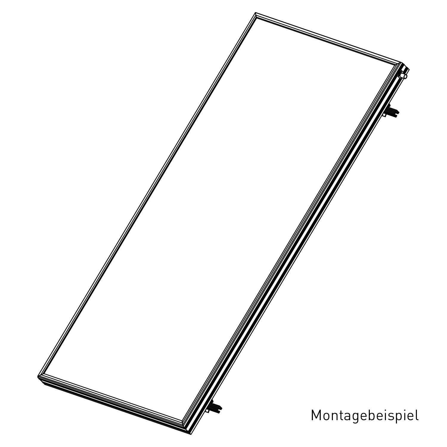 Sunex Standard Kit d'extension pour toit incliné 25-60 degrés pour 1 collecteur solaire Basicx 2.0