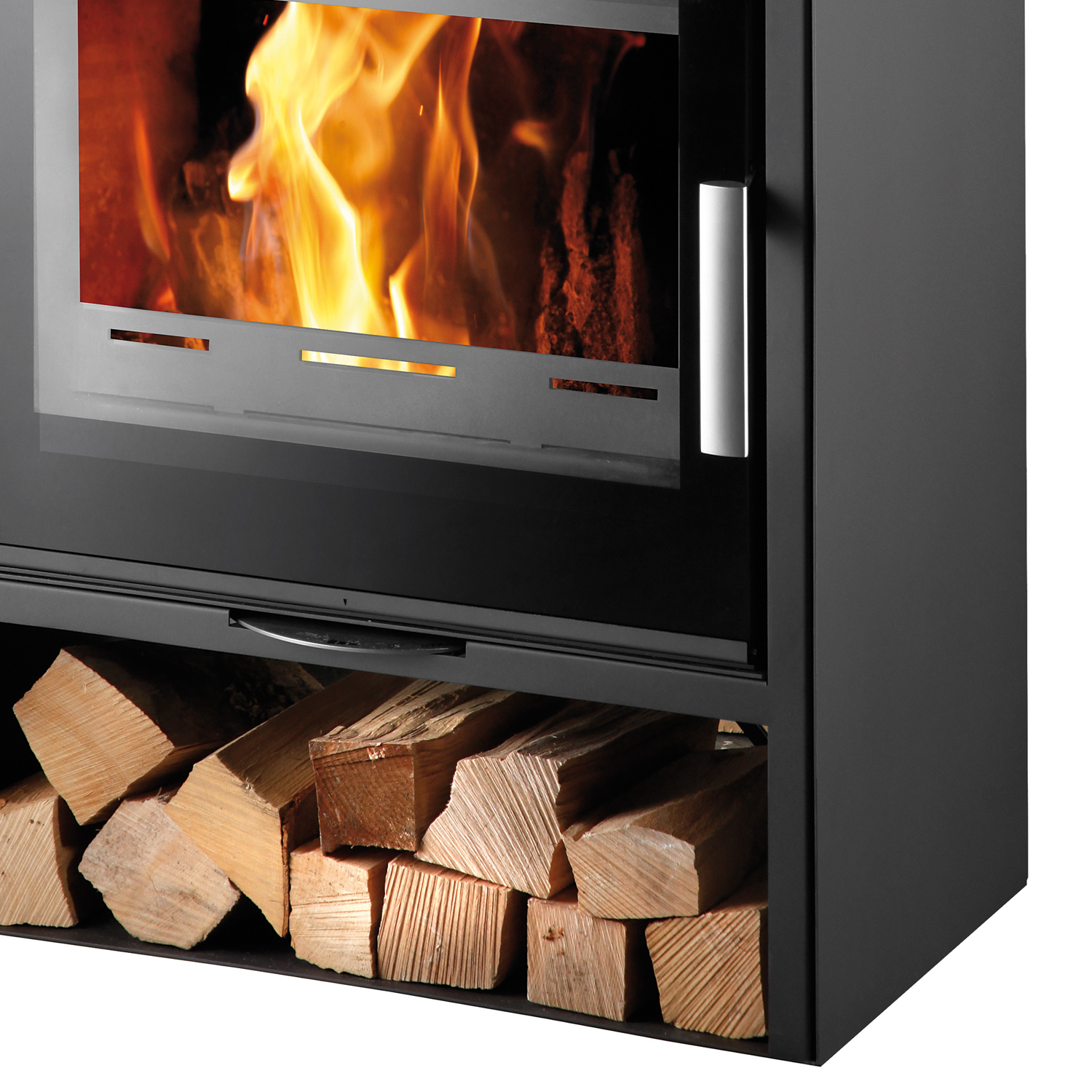 Haas+Sohn London-II easy Back Poêle à bois anthracite perle / acier
