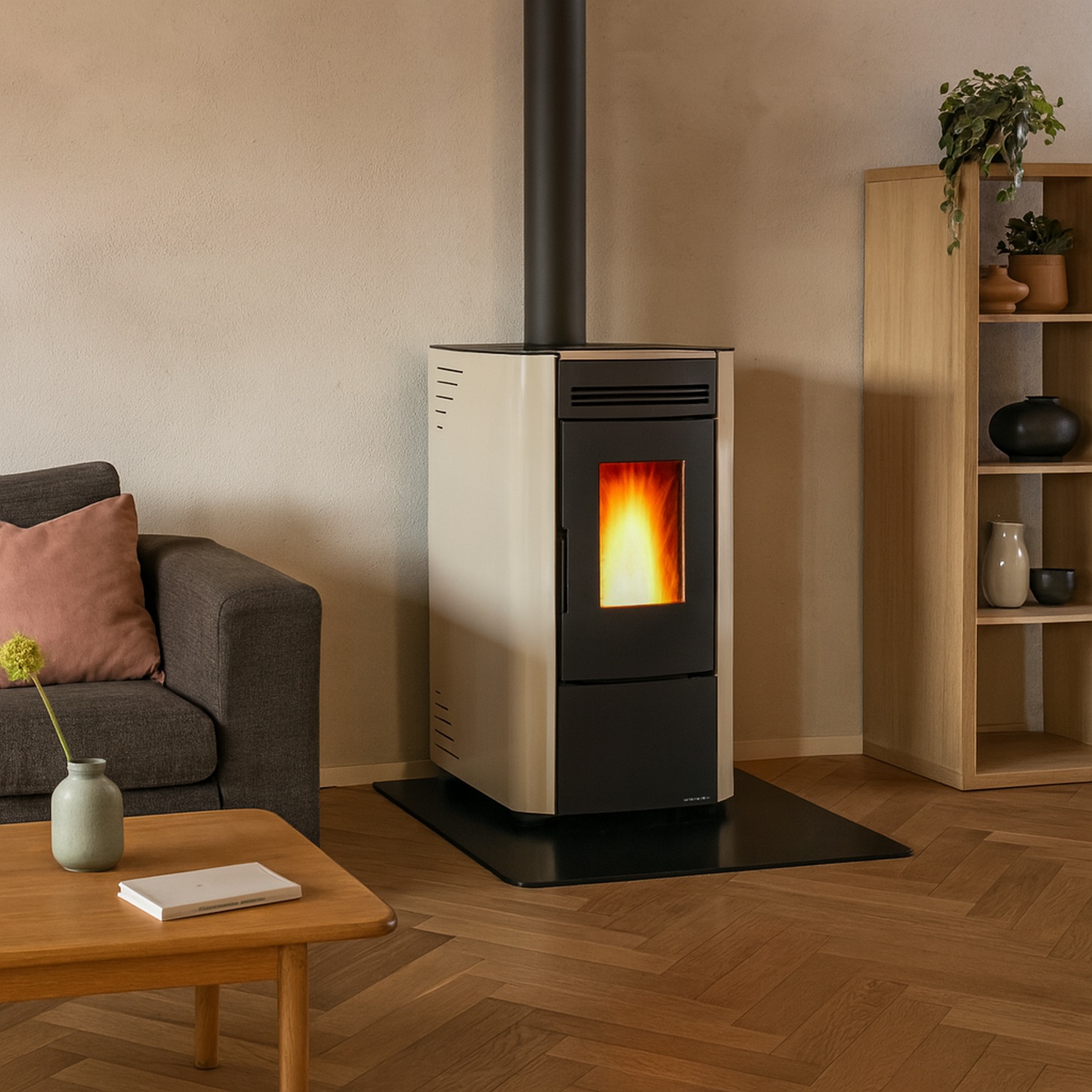 Extraflame Ketty 5.0 poêle à granulés acier ivoire