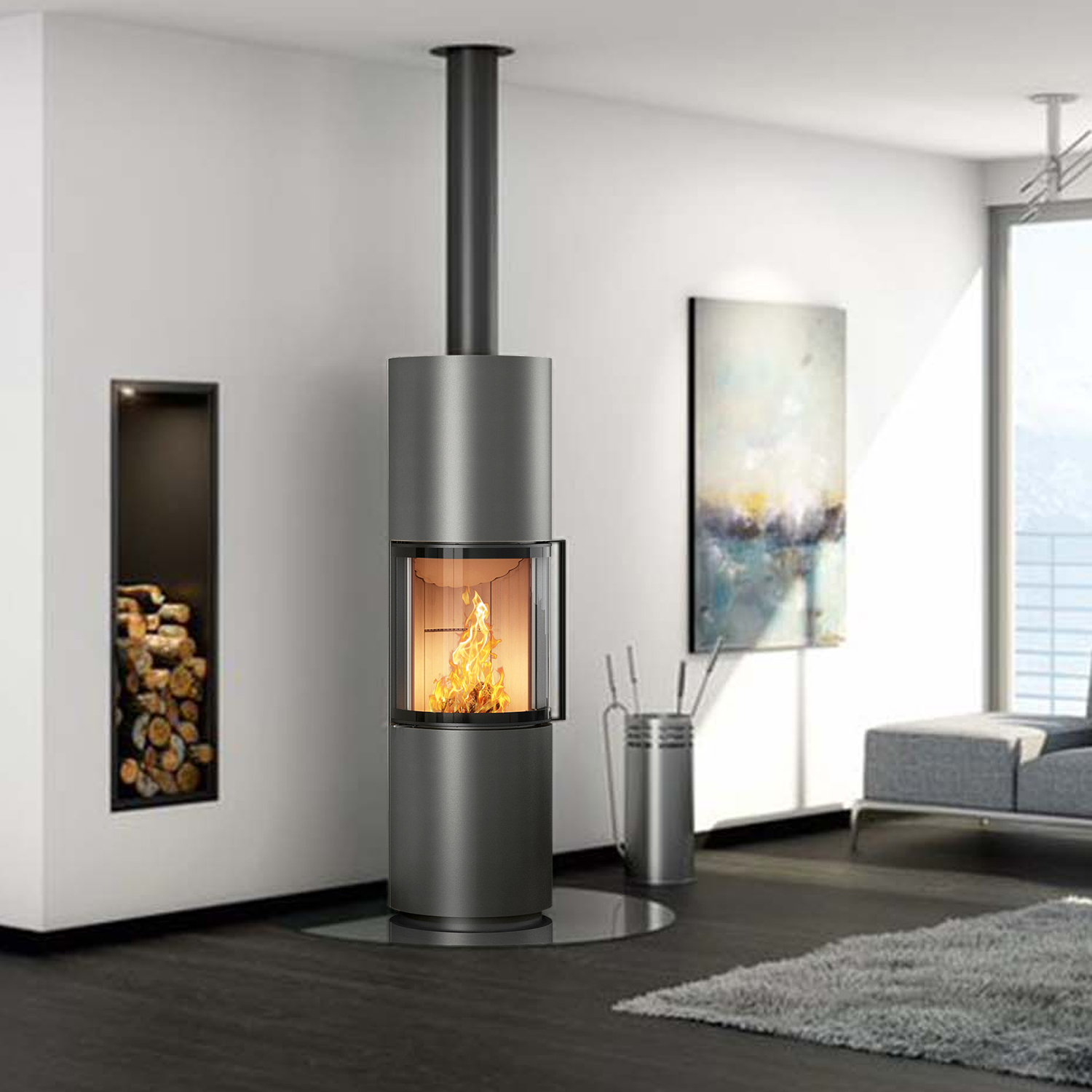 Spartherm Passo L RLU Poêle à bois Titane