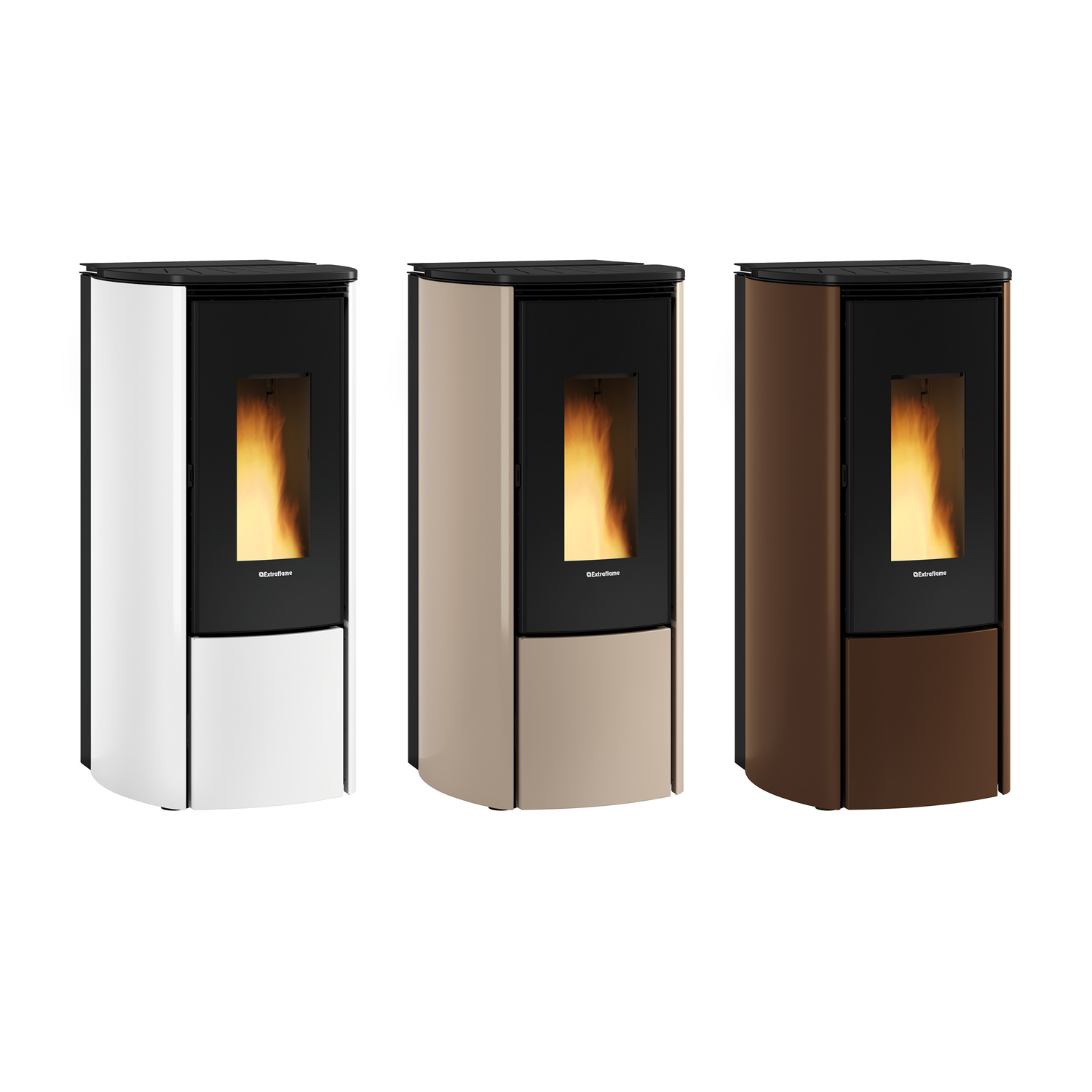 Extraflame Evolution Line Katia 9 poêle à granulés acier bronze