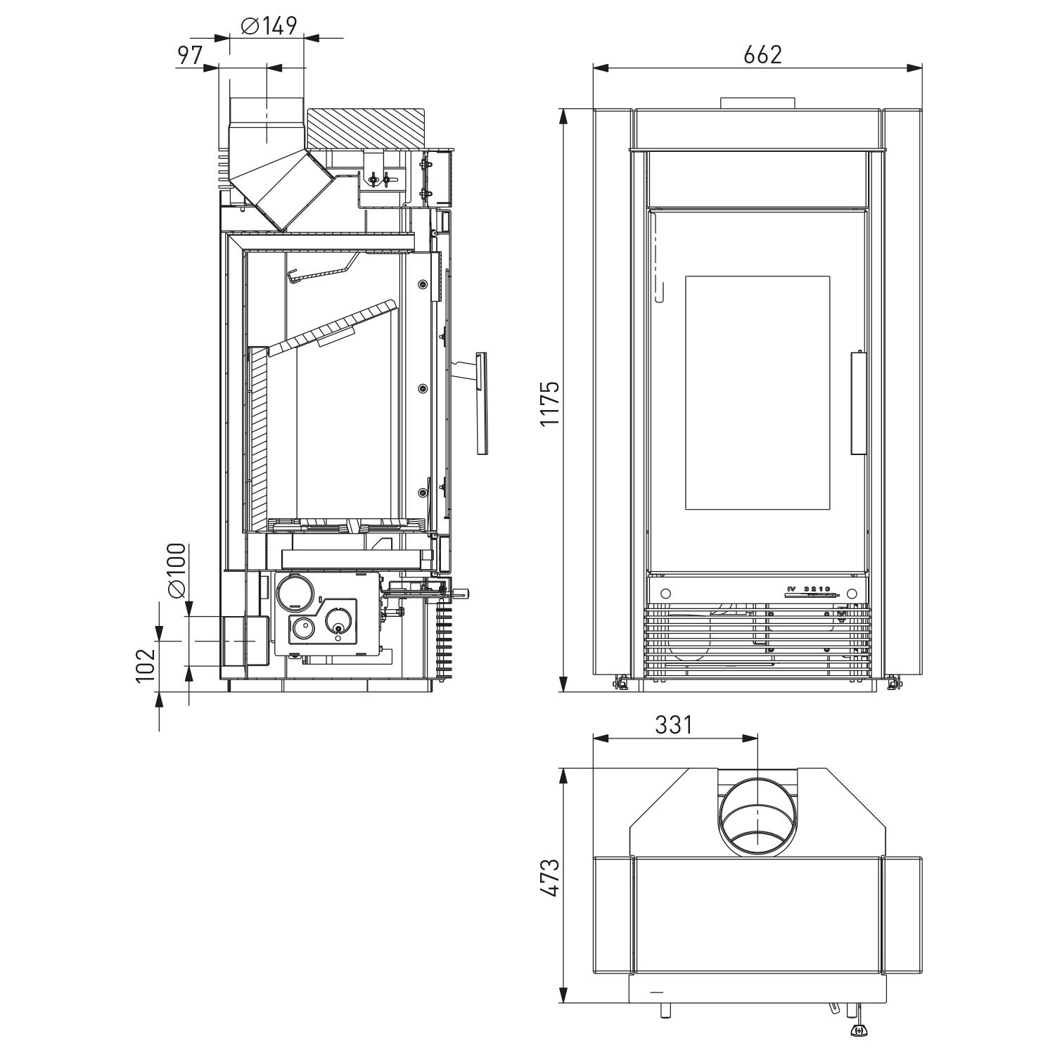 Haas+Sohn Hasvik Poêle à bois Anthracite Perle / Quartz Gris