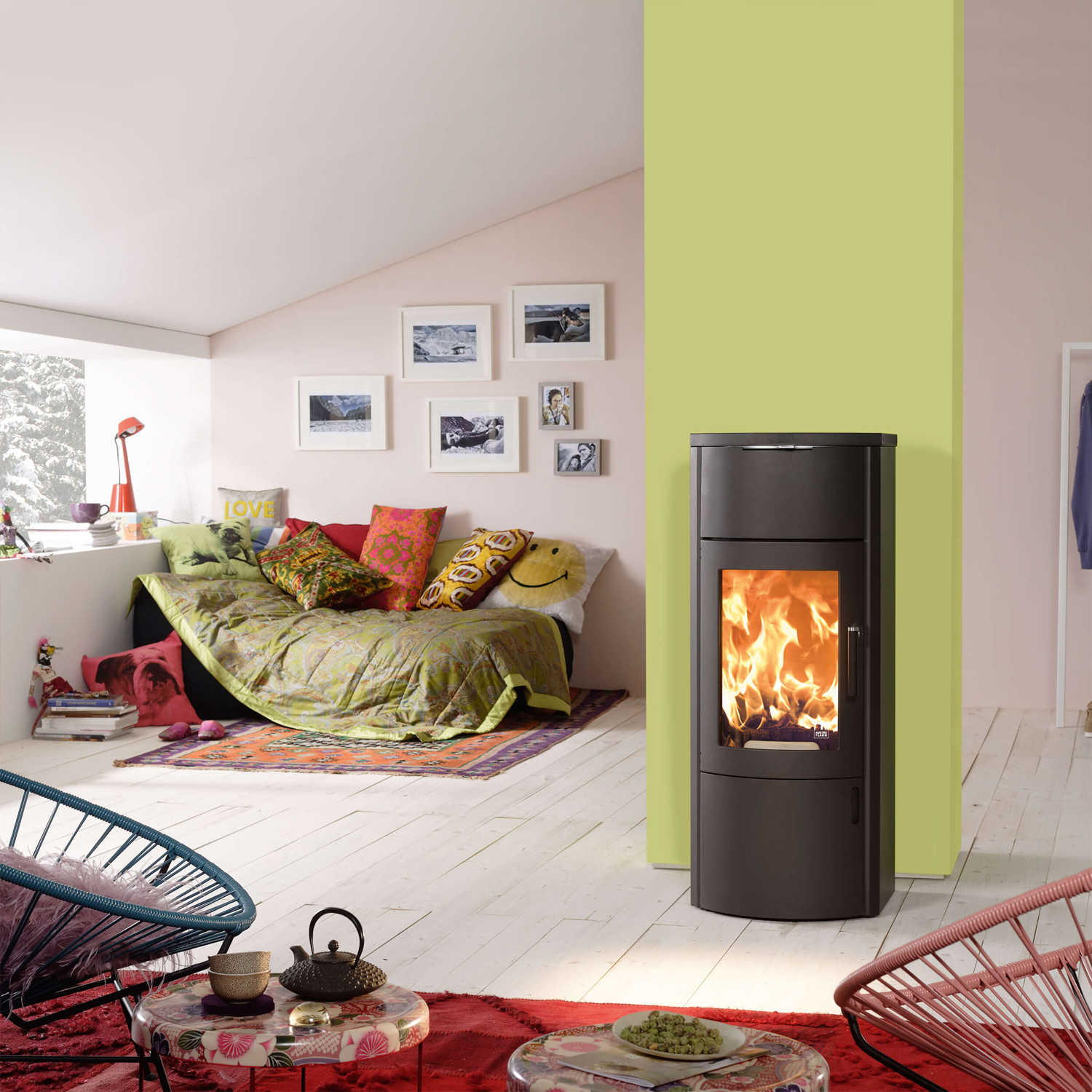 Poêle à bois Austroflamm Bono Xtra en acier gris fonte