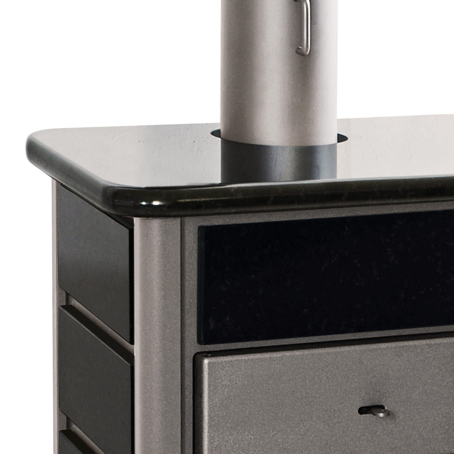 Schmitzker Alicante Poêle à bois avec circulation d'eau Anthracite Blackline