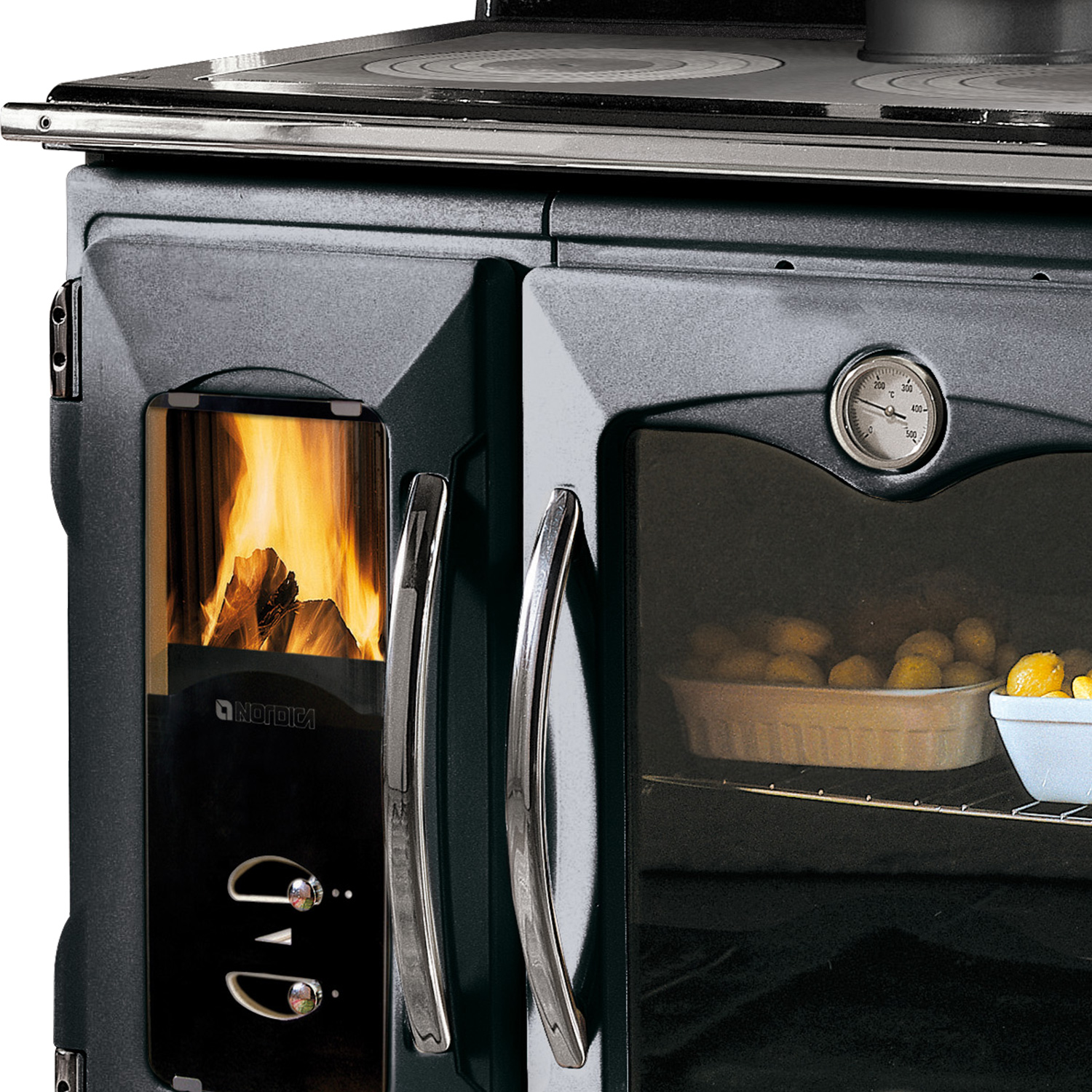 La Nordica Suprema 4.0 Cuisinière en Fonte Noire La Nordica Suprema 4.0 Cuisinière en Fonte Noire