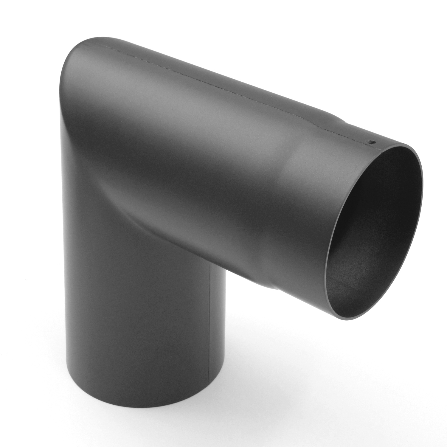 Raik Basic coude de tuyau de fumée 150mm gris fonte 90° – 2 pièces, sans porte pour tuyau de fumée / conduit de fumée