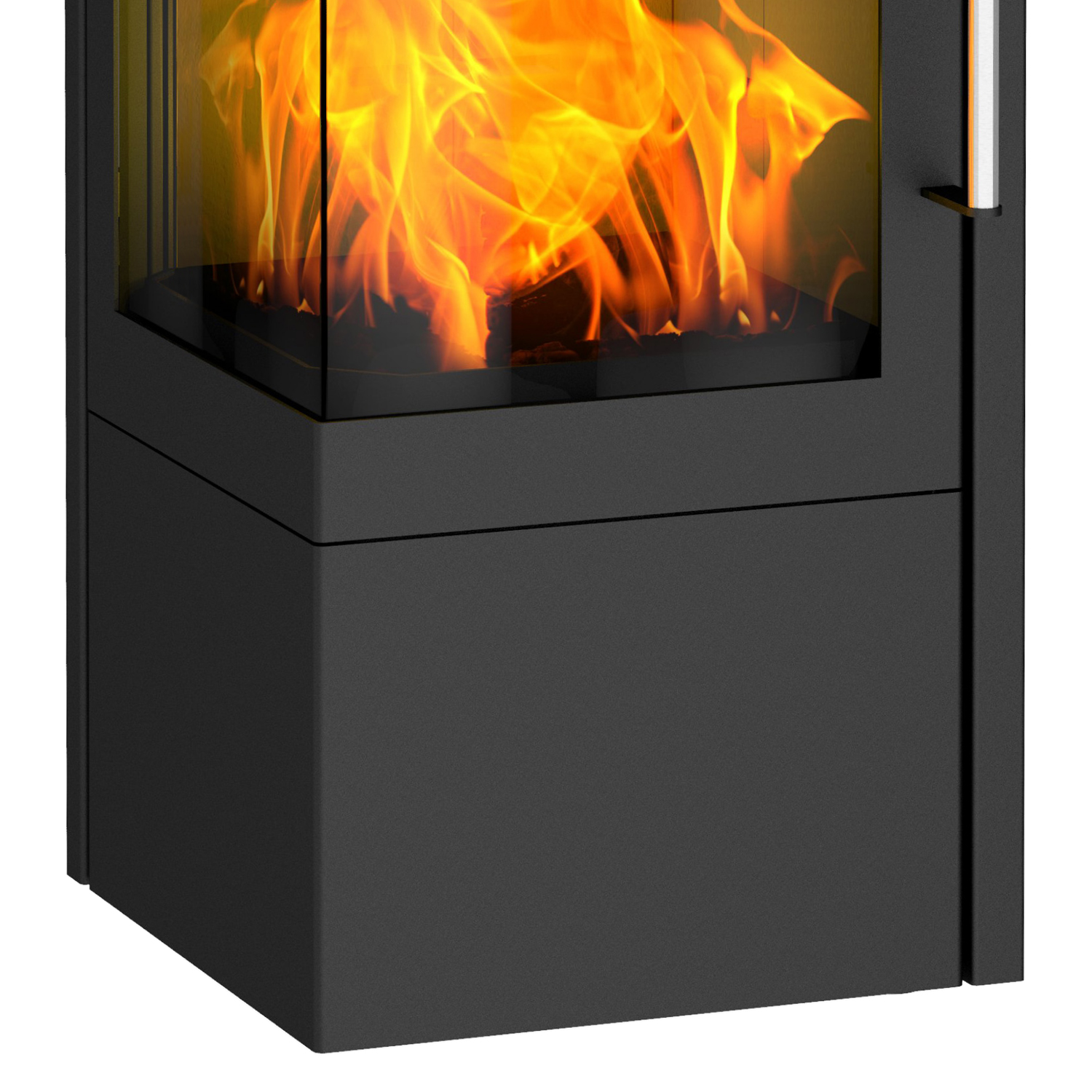 Cheminée Royale Poêle à bois Acier Noir