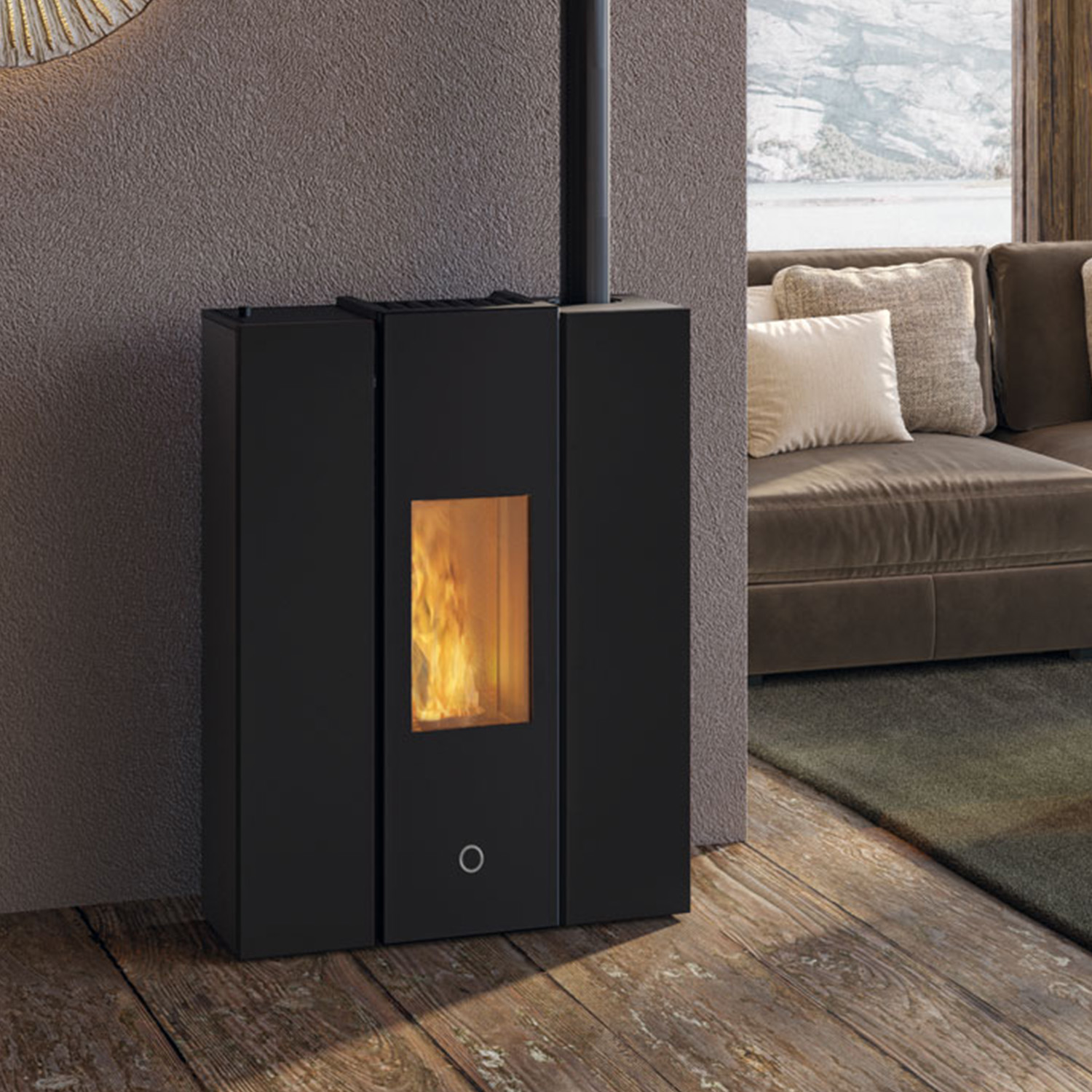 EK63 Gotha 70 Evo Poêle à granulés acier noir