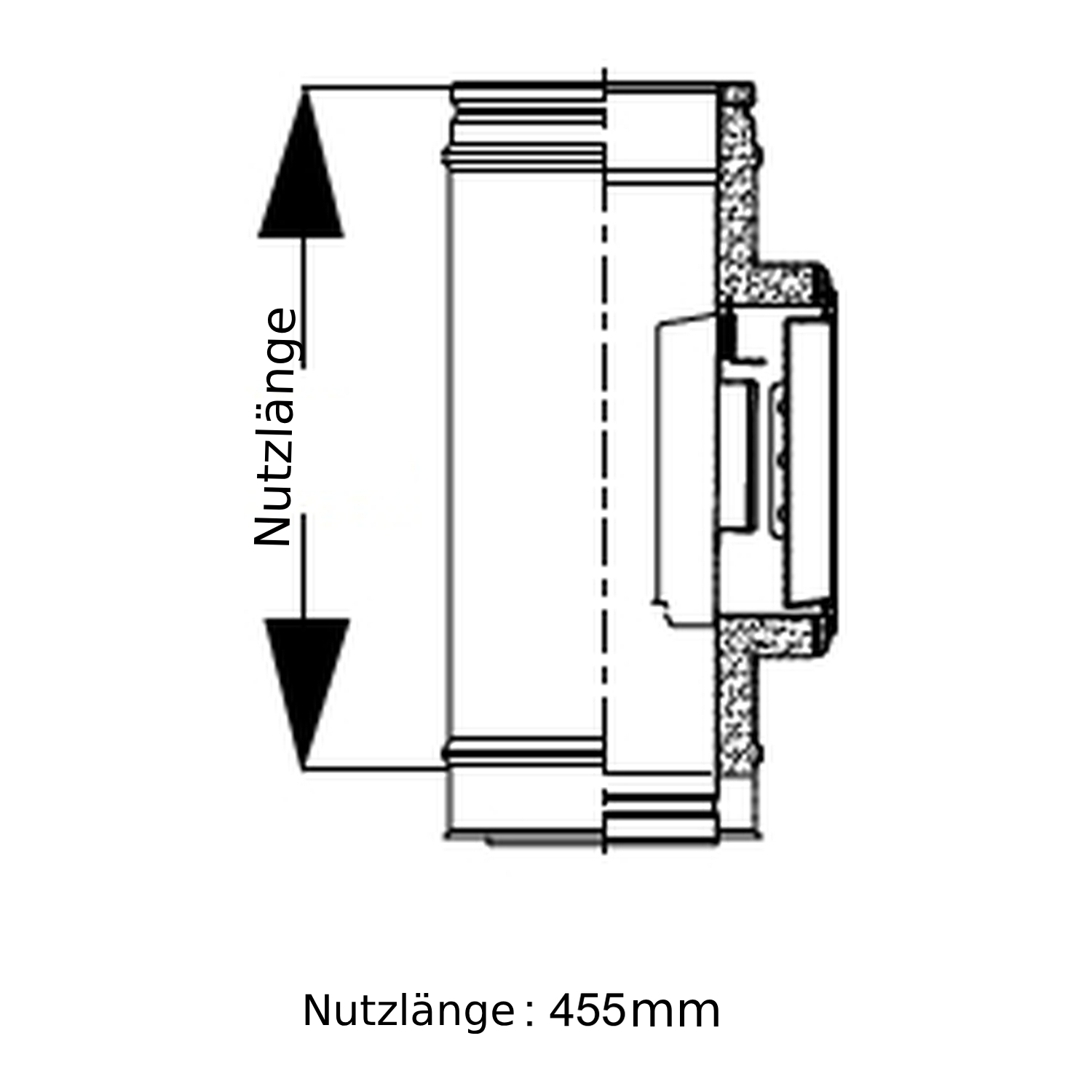 Schiedel raccord de porte de ramonage ICS, carré, Ø130 mm, double paroi, finition brillante