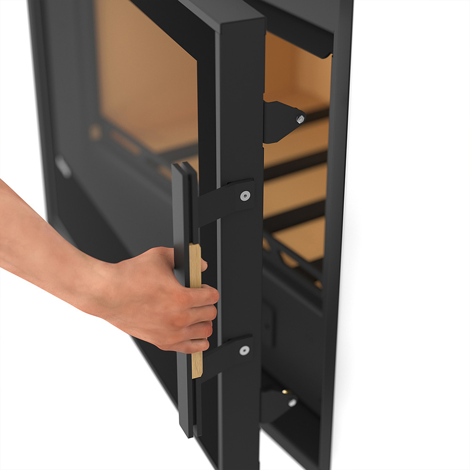 Insert de cheminée HS Flamingo S5 Acier Noir Automatique Insert de cheminée HS Flamingo S5 Acier Noir Automatique
