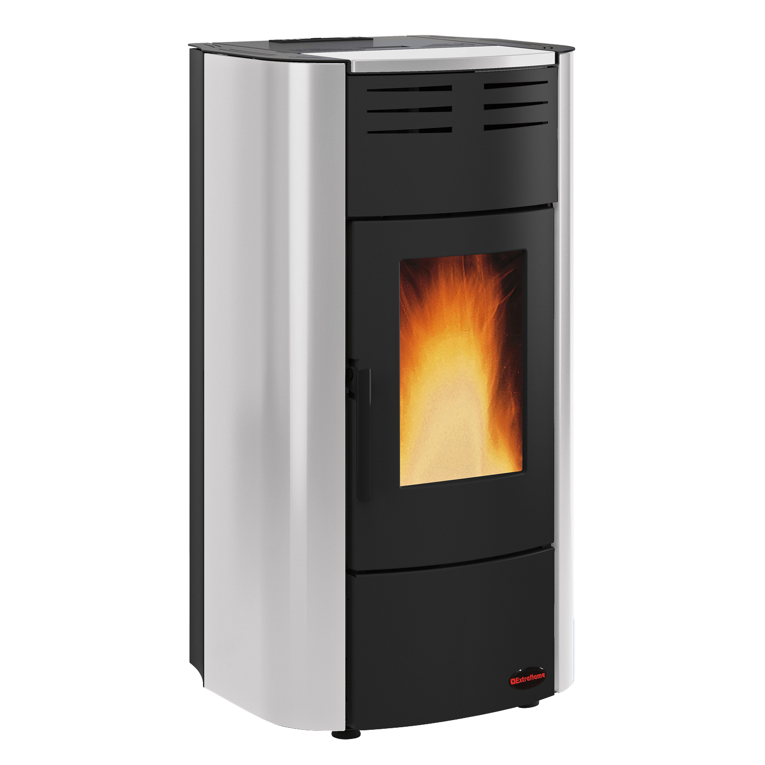Extraflame Raffaella Idro H15 Poêle à granulés hydraulique en acier gris clair