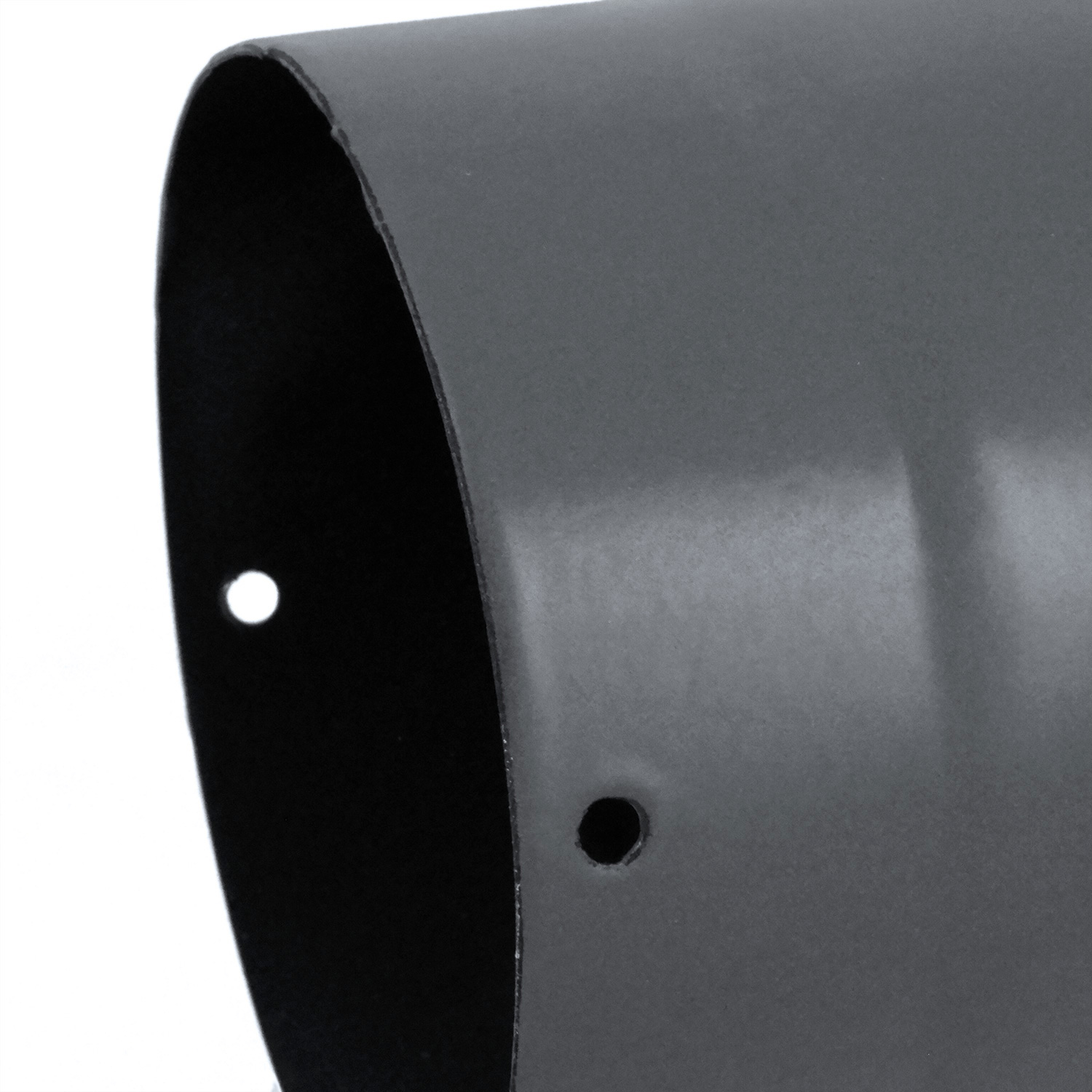Coude de conduit de fumée / Coude de tuyau de poêle émaillé 150 mm - Coude à 90° nervuré gris avec ouverture de nettoyage