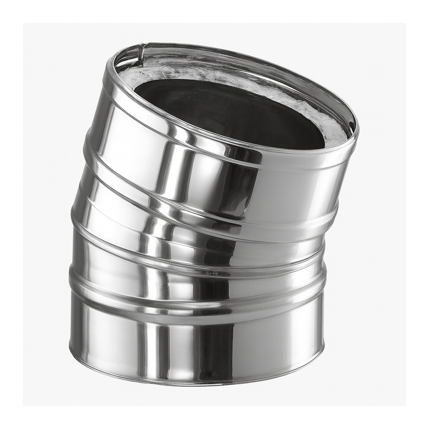 Schiedel ICS coude 15° Ø130 mm double paroi brillant