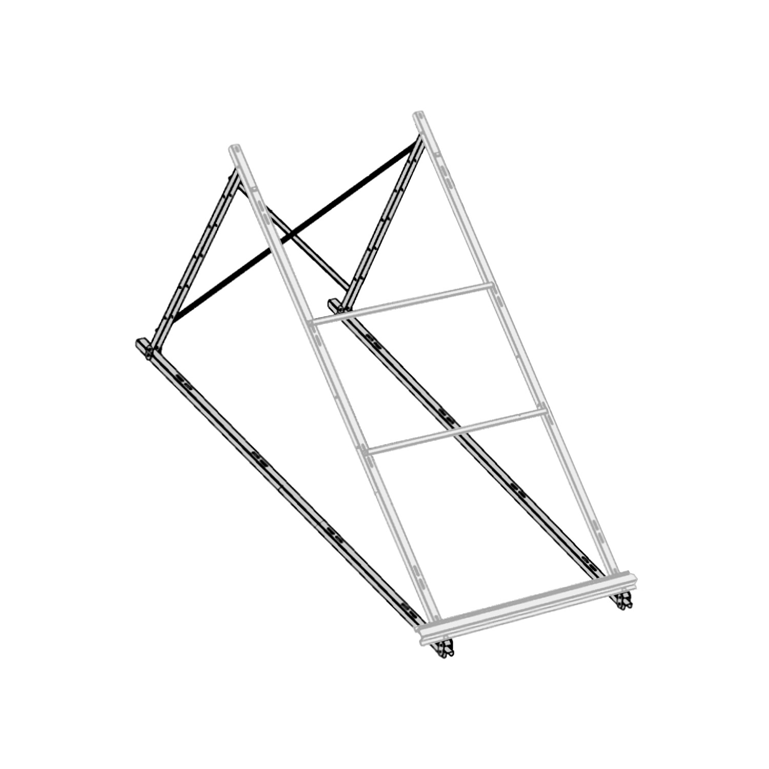 Support pour toit incliné / Structure pour toit incliné pour collecteur tubulaire 58/22