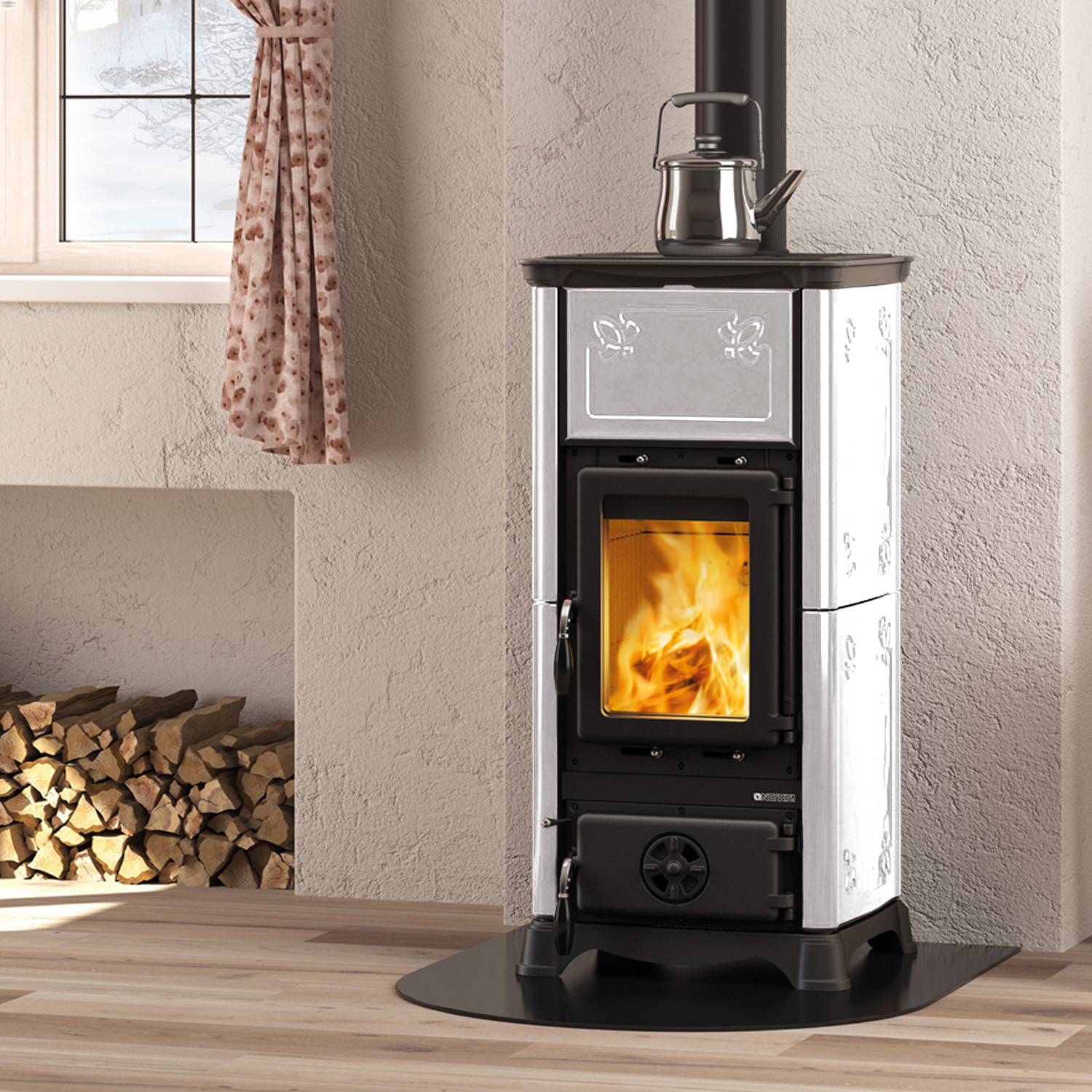 La Nordica Emiliana 16 poêle à bois Bianco Infinity