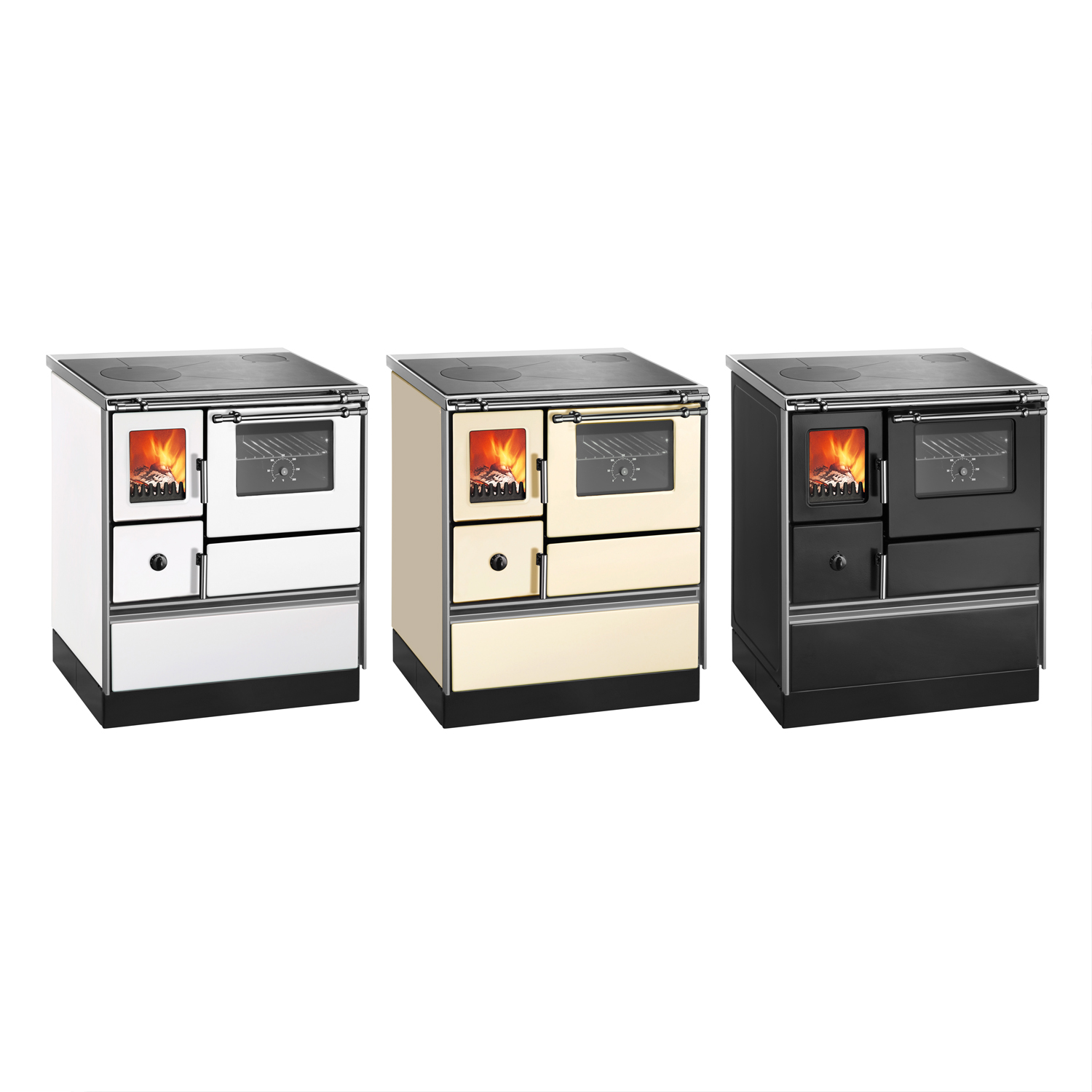Wamsler K 176 F/A 70 Poêle de cuisine en acier noir, four à droite
