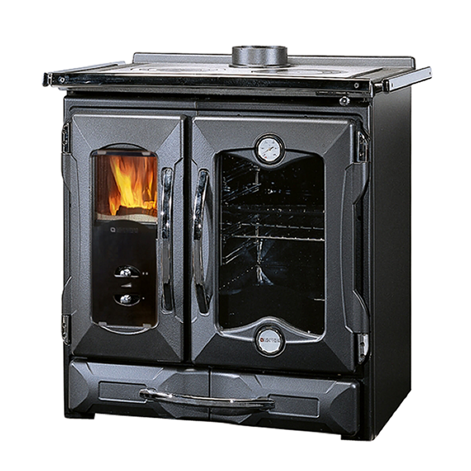 La cuisinière à bois La Nordica Mamy Anthracite