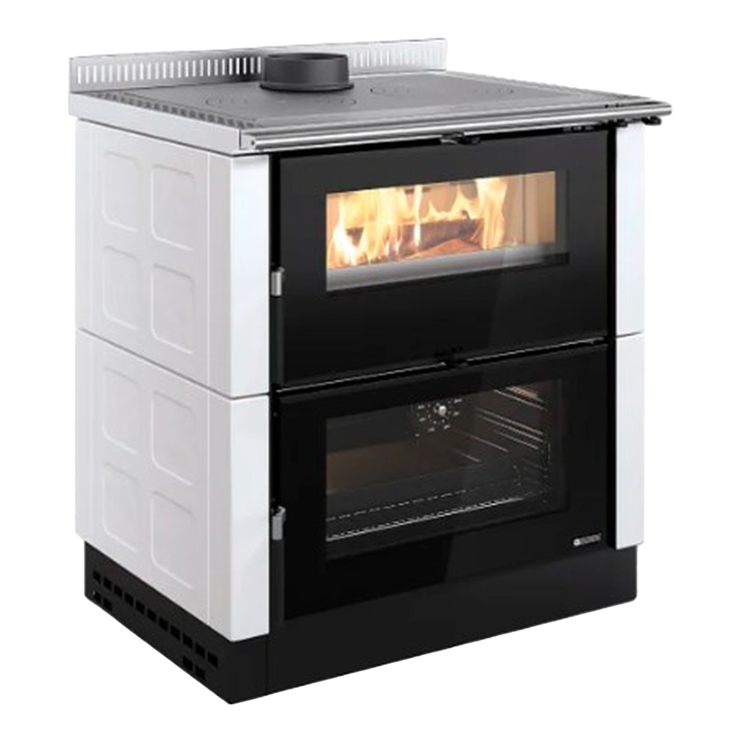 La Nordica VERONA XXL.16 Majolika - Blanc cuisinière à bois