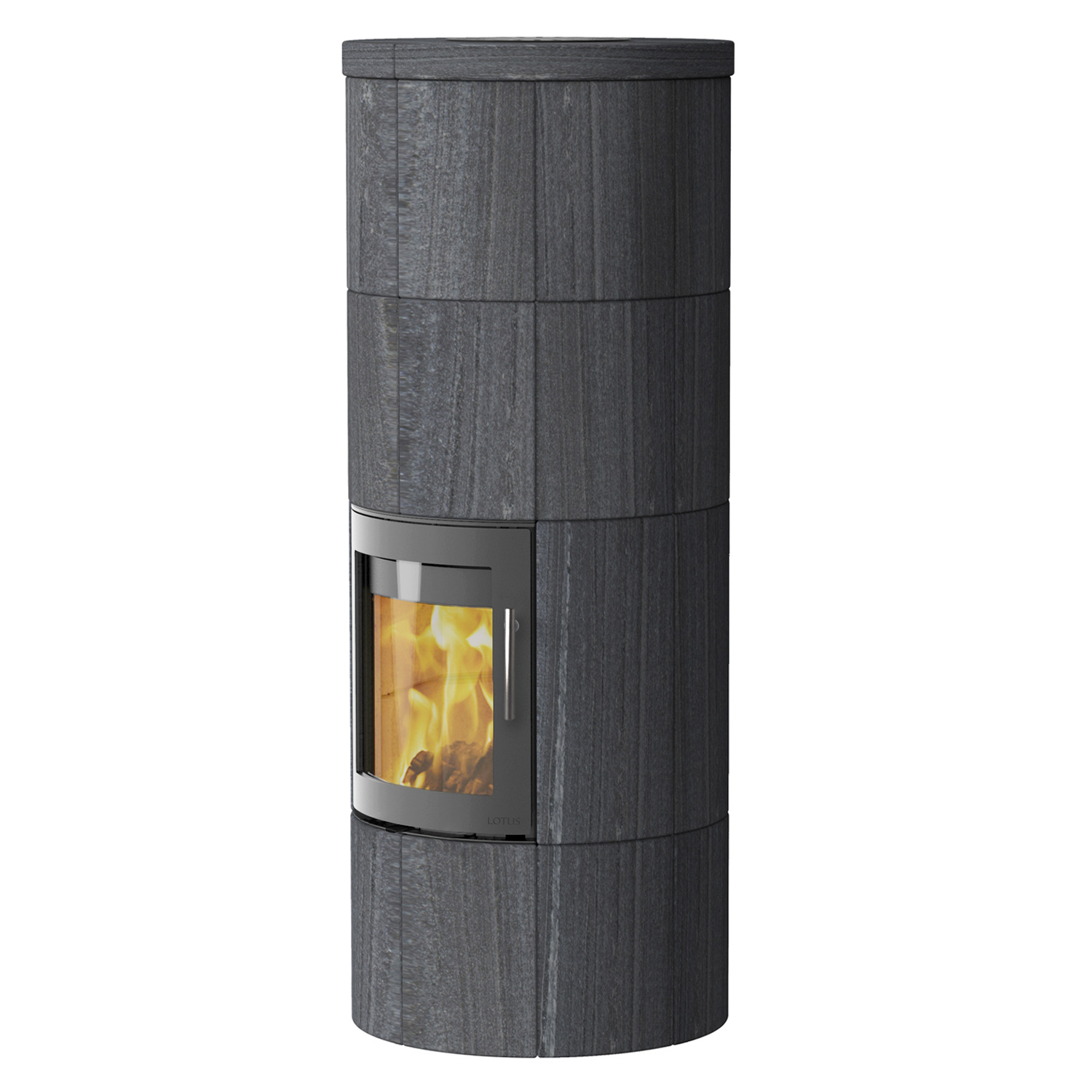 Poêle à bois Lotus M2 Gris/ Indian Night, sortie de fumée arrière