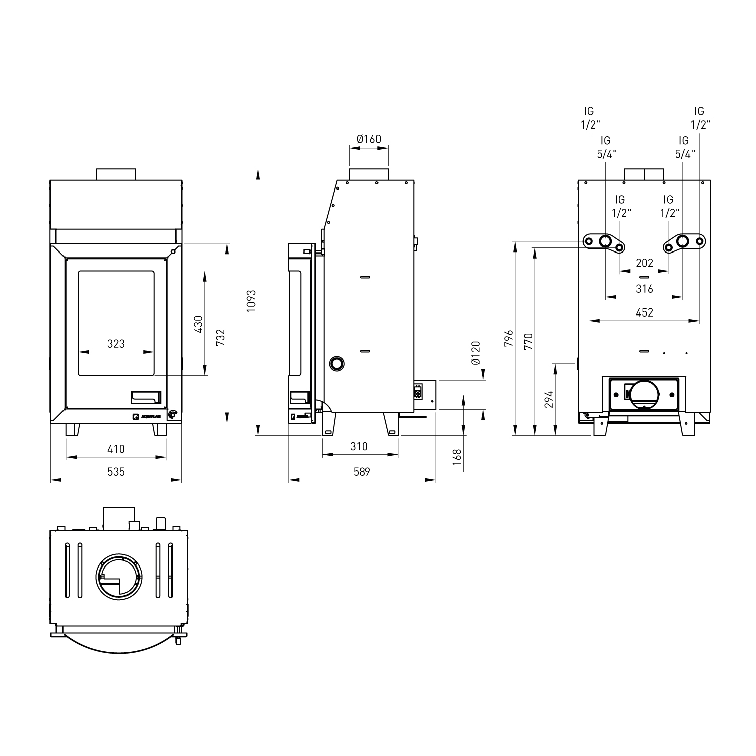 Aquaflam 7 Panorama Basic Insert de Cheminée à Eau