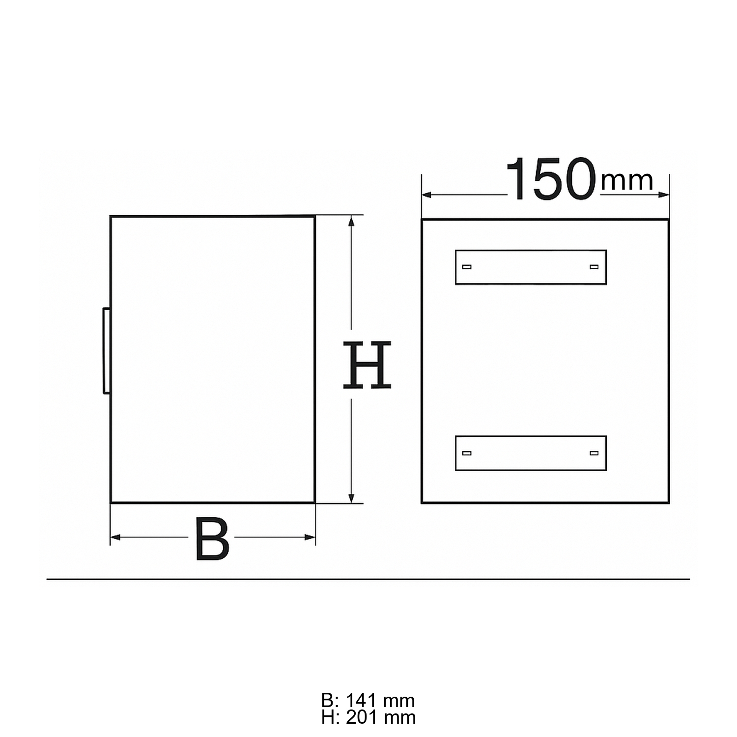 Schiedel cadre de montage 150mm 141x201 mat
