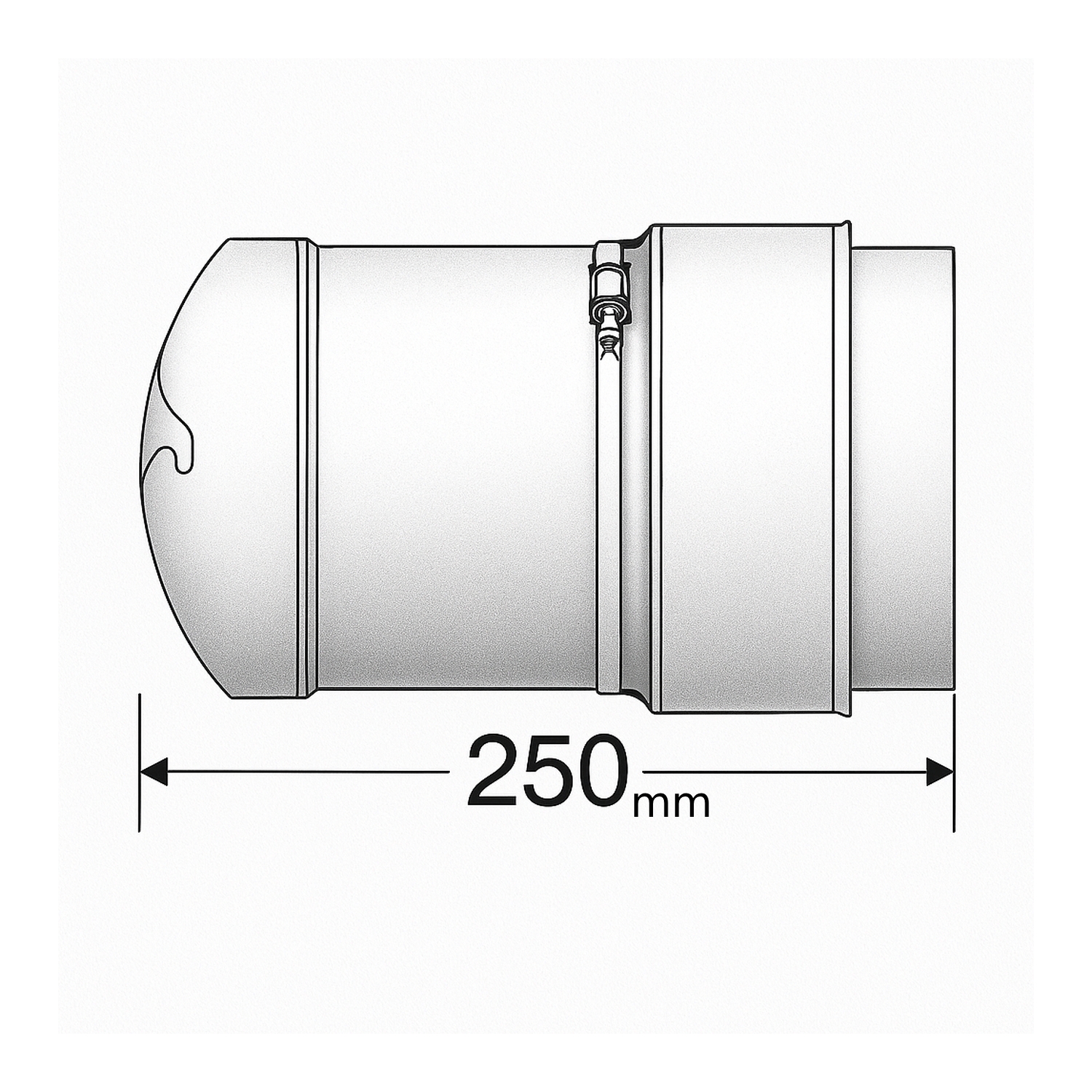 Schiedel raccord 120 inséré pour PRIMA PLUS Ø130 mm simple paroi mat