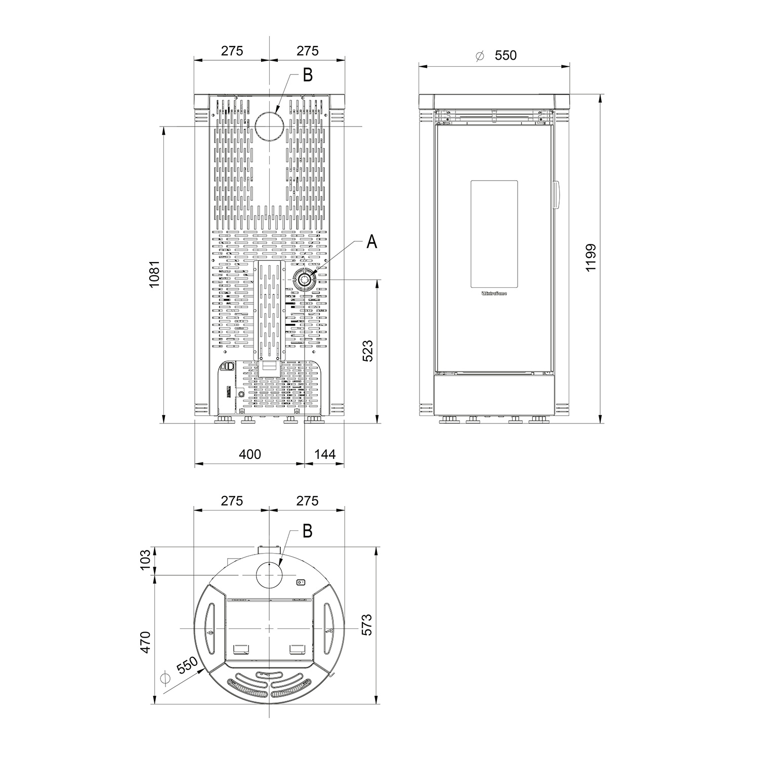 Extraflame Prestige Line Debby 16 EVO poêle à granulés noir