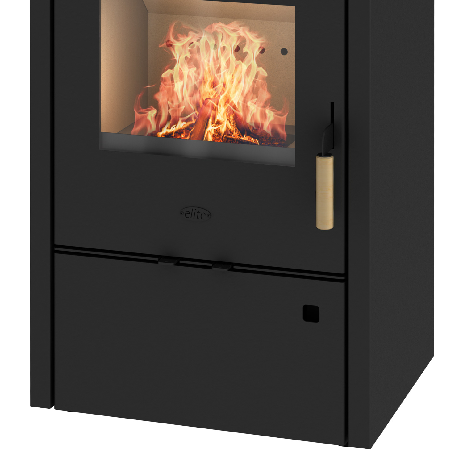 Cheminée Elite Inda Poêle à bois Acier Noir