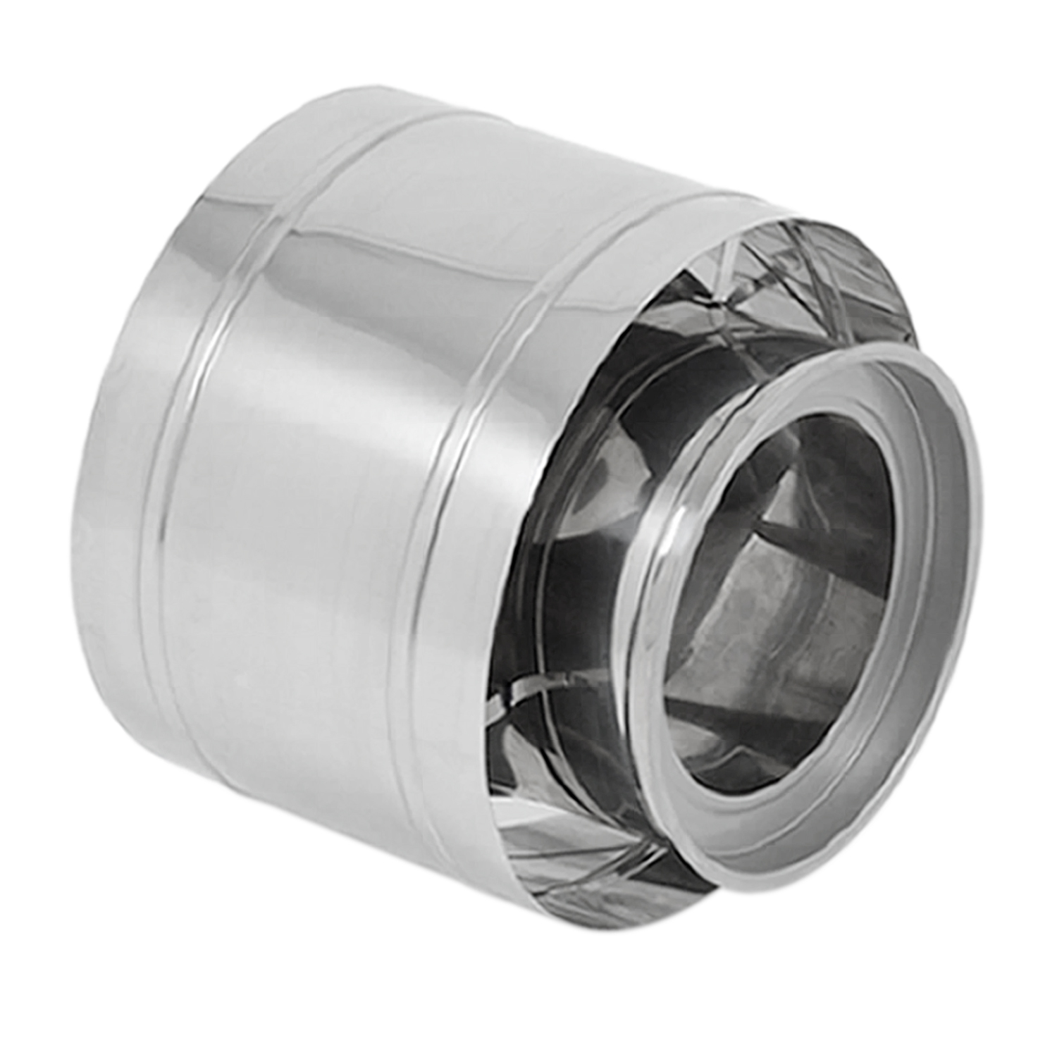 Opsinox conduit de cheminée en acier inoxydable 130 mm avec dispositif de sortie pour vents descendants forts KAW