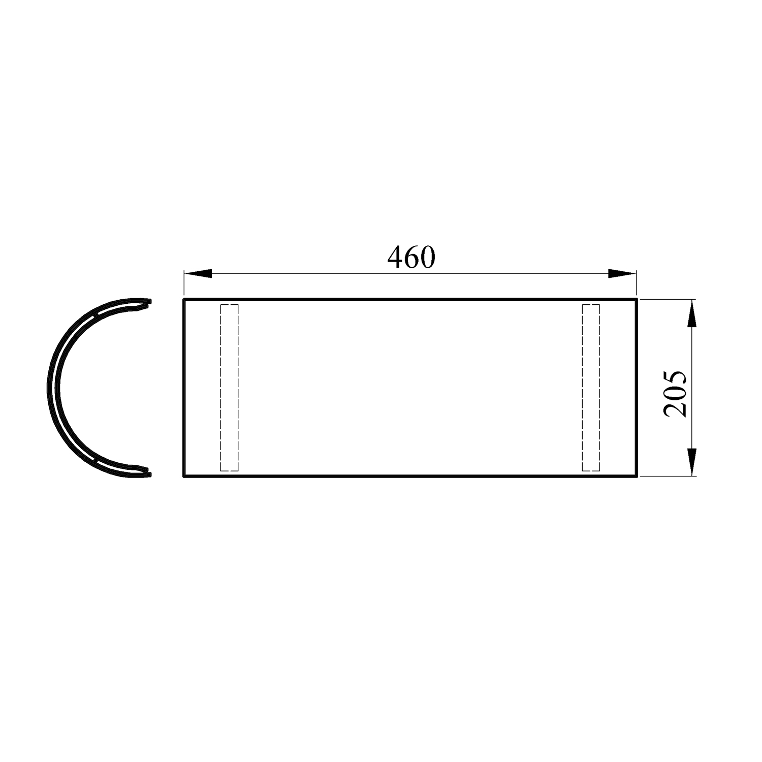Raik Basic écran thermique 180mm noir L : 460mm pour tuyau de fumée / conduit de fumée