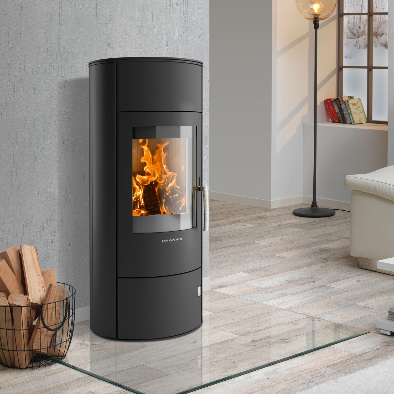 Poêle à bois Oranier Polar W+ 2.0 en acier noir Poêle à bois Oranier Polar W+ 2.0 en acier noir