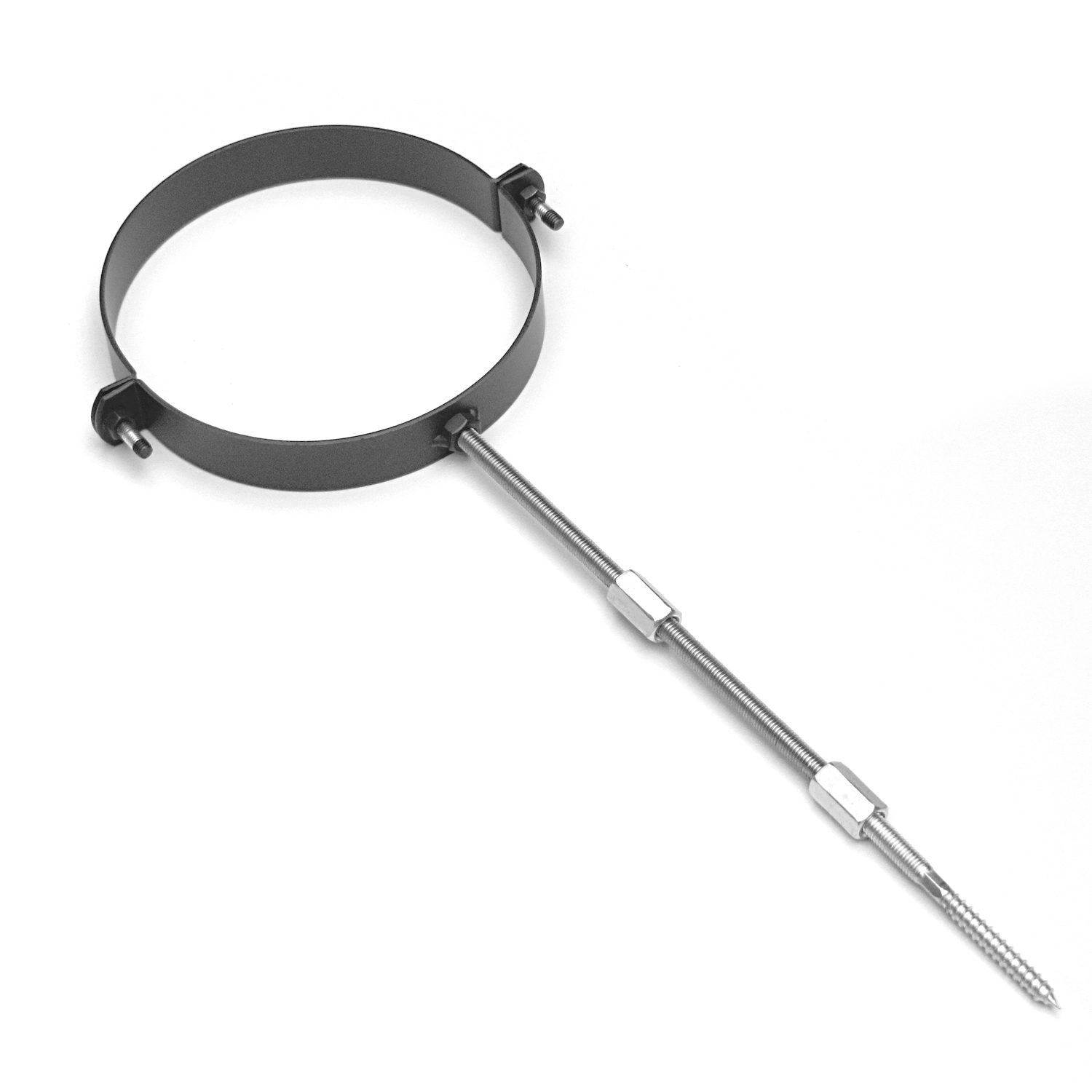 Raik Tuyau de Fumée / Tuyau de Poêle 150mm - Collier de Serrage gris fonte