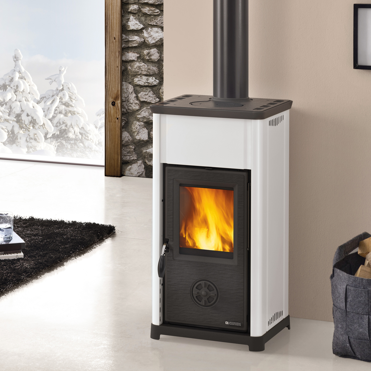 La Nordica Tea 16 poêle à bois blanc