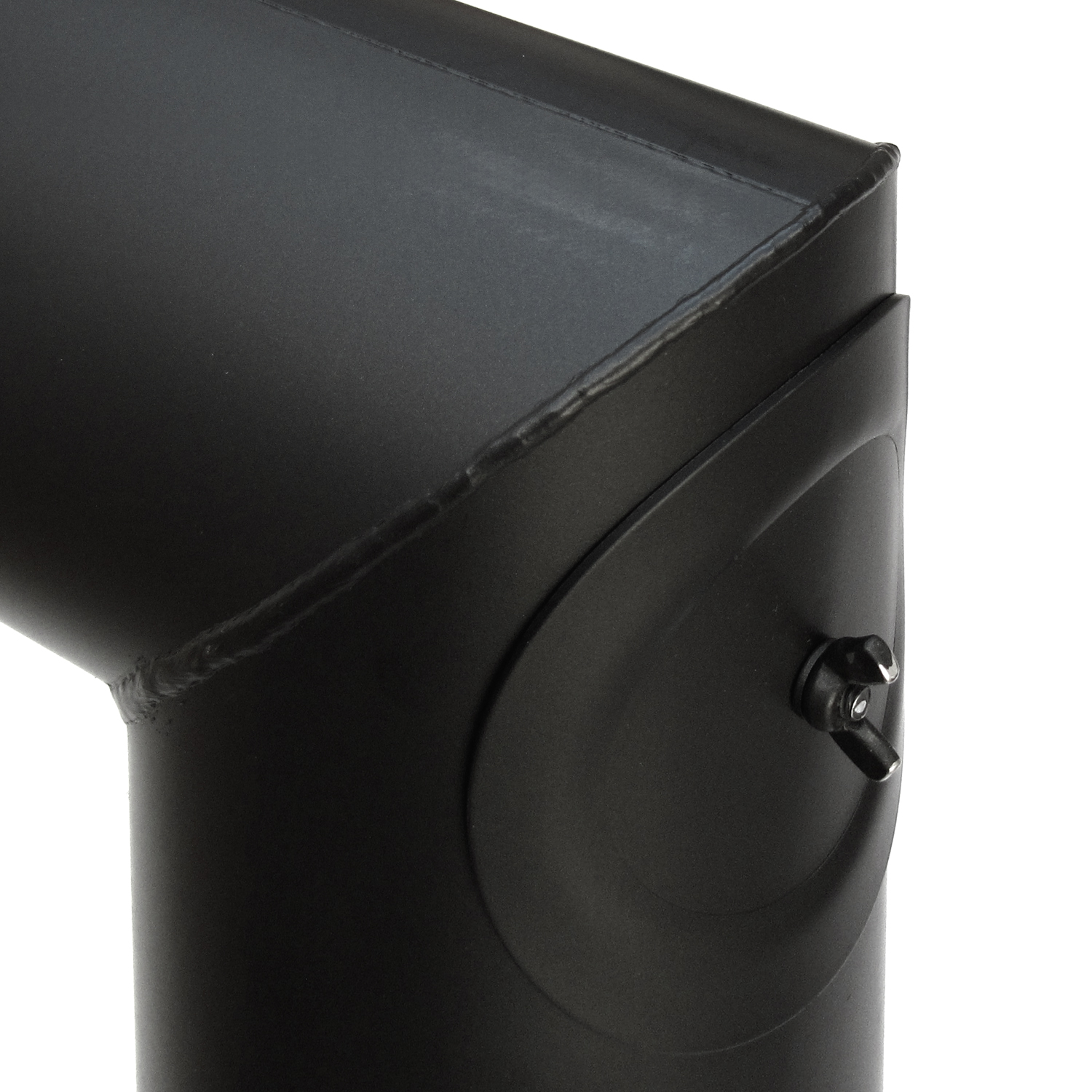 Raik Basic ensemble de coudes de tuyau de fumée 150mm noir 2 pièces – angulaire pour tuyau de fumée / conduit de fumée