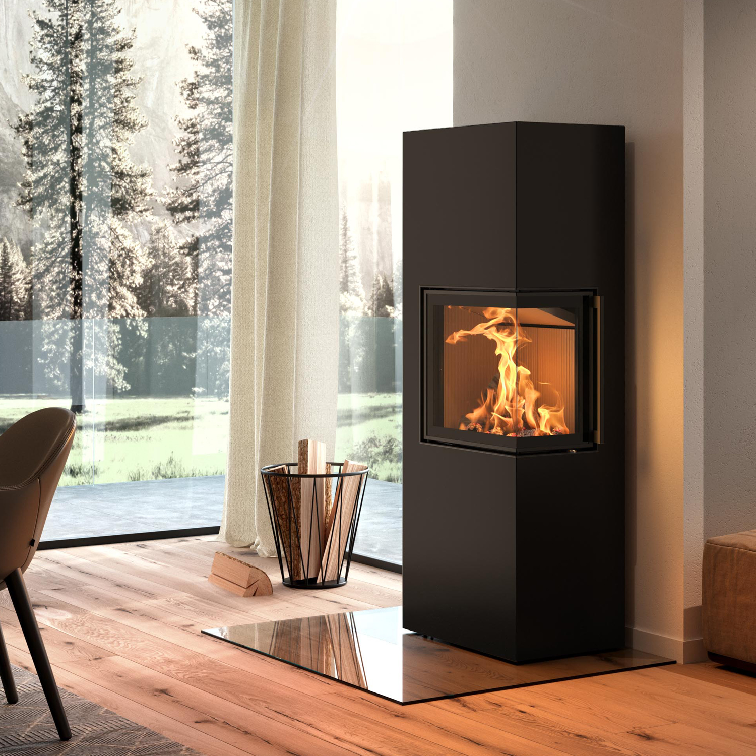 Spartherm Lungo 2R Poêle à bois Nero