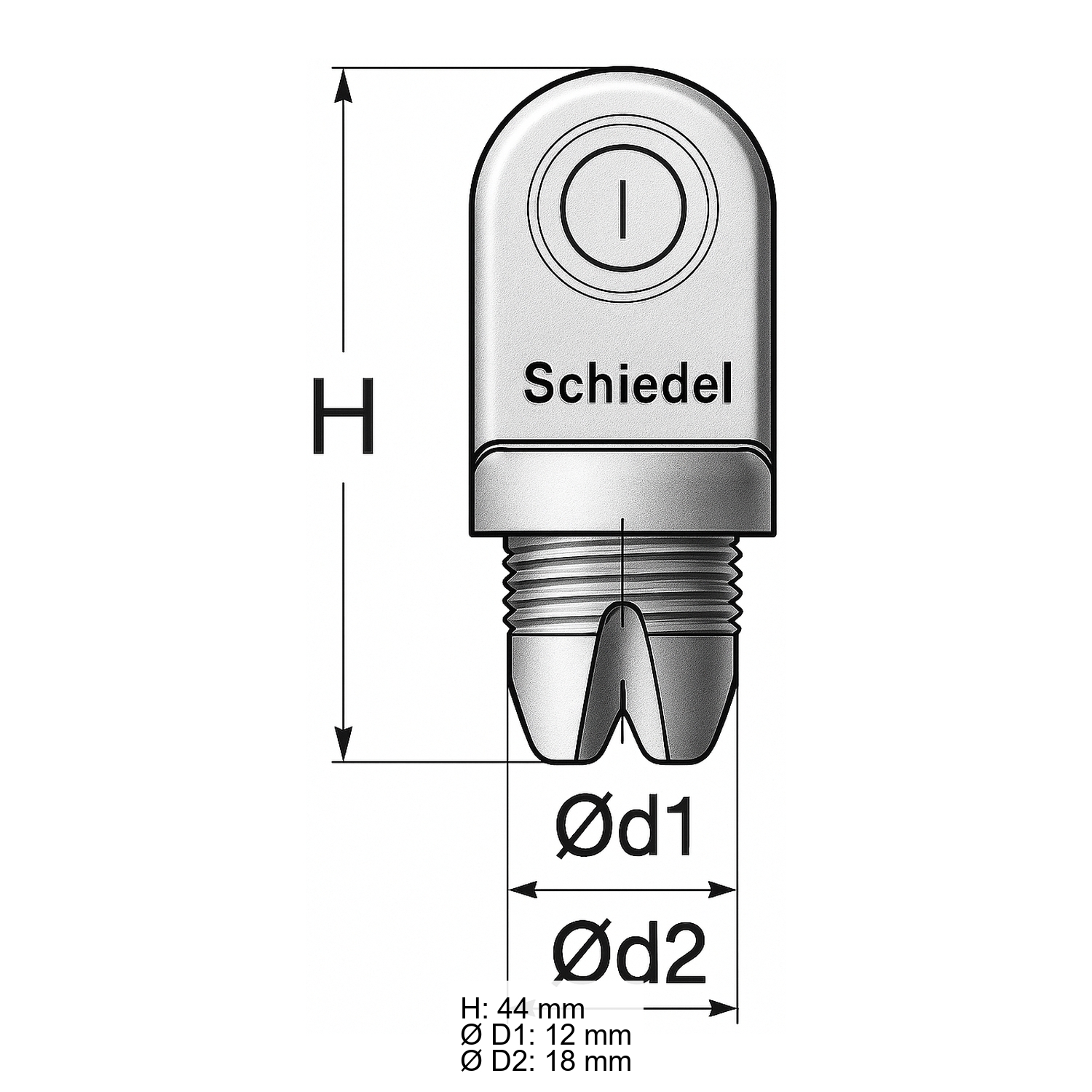Schiedel bouchon de mesure brillant