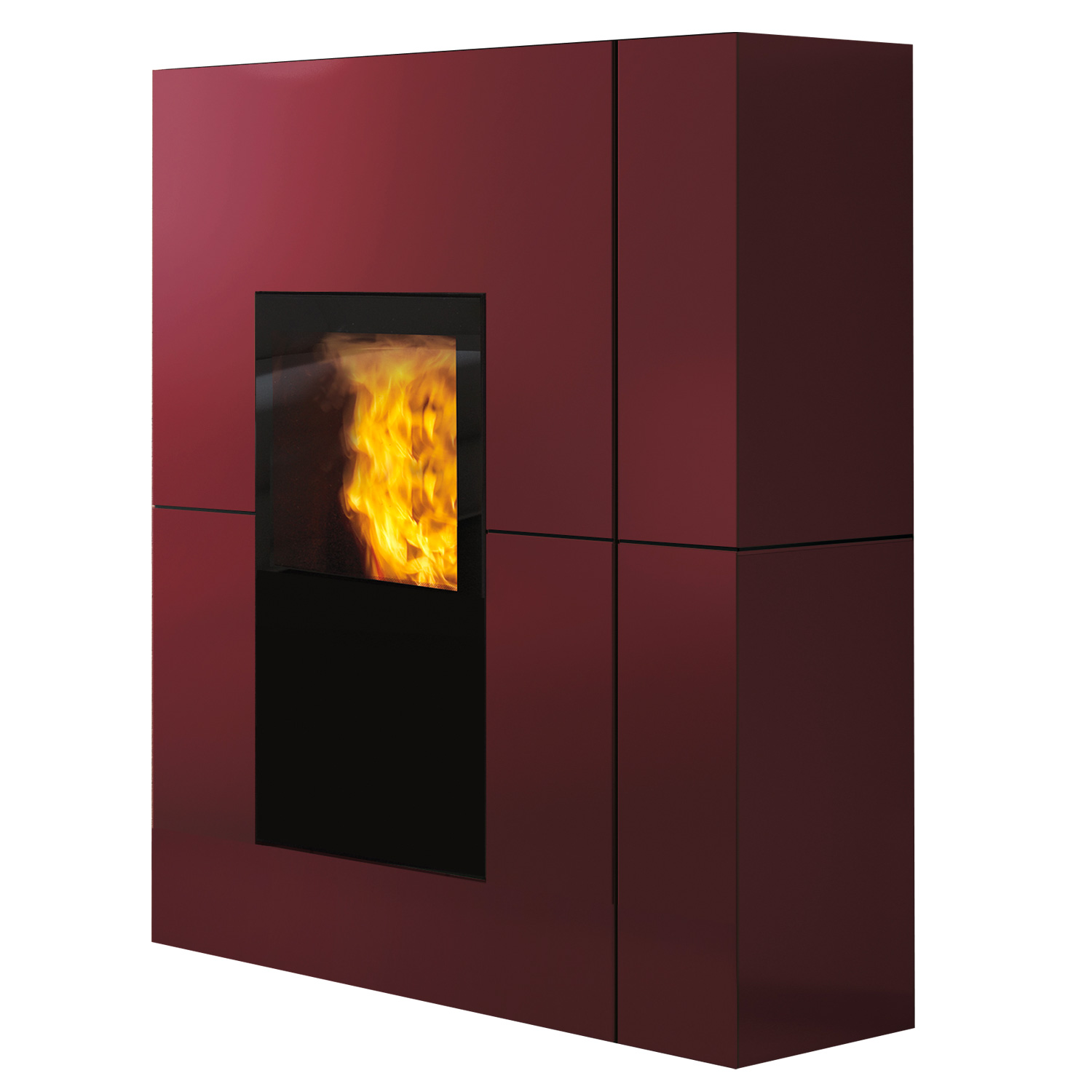 Edilkamin Blade H 23 Evo poêle à granulés bouilleur acier Bordeaux inclus kit R-FX