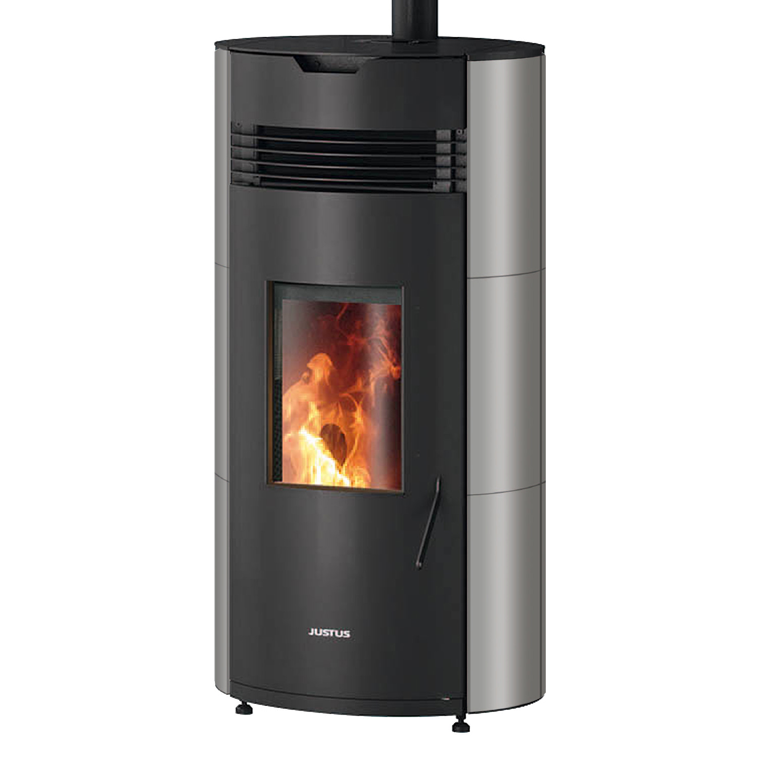 Justus Norta poêle à granulés acier noir / taupe