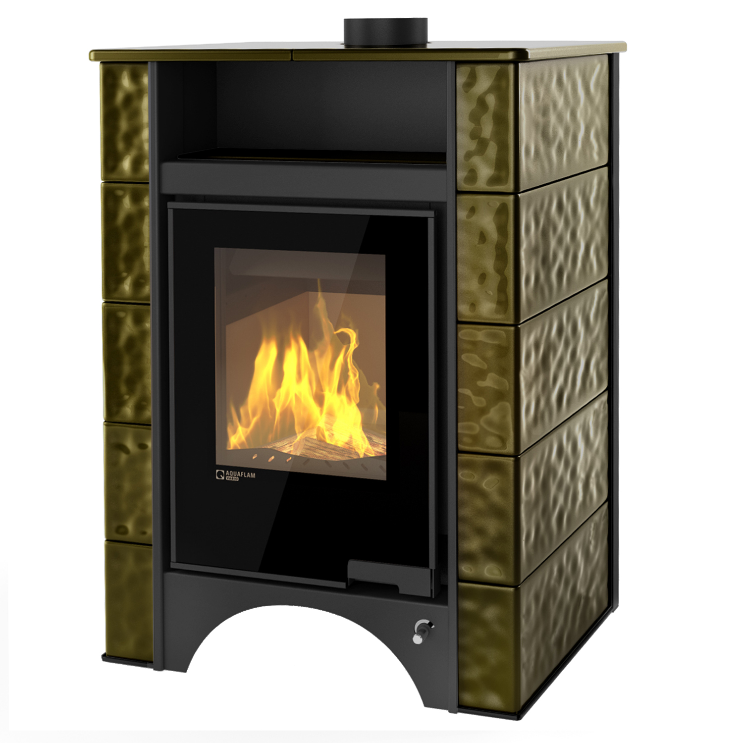 Aquaflam Vario Peru Manuel Poêle à bois hydraulique Vert 11/5 kW