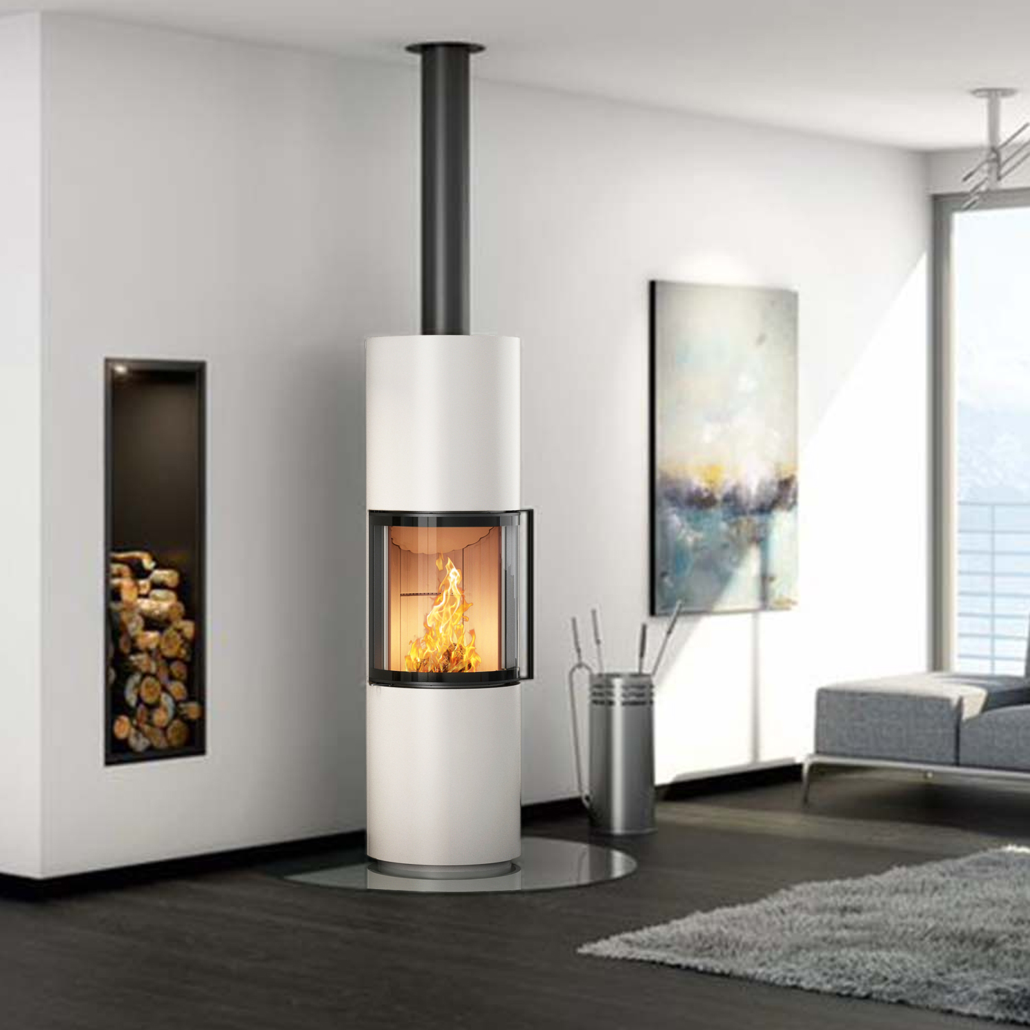 Spartherm Passo L Poêle à bois Blanc Spartherm Passo L Poêle à bois Blanc