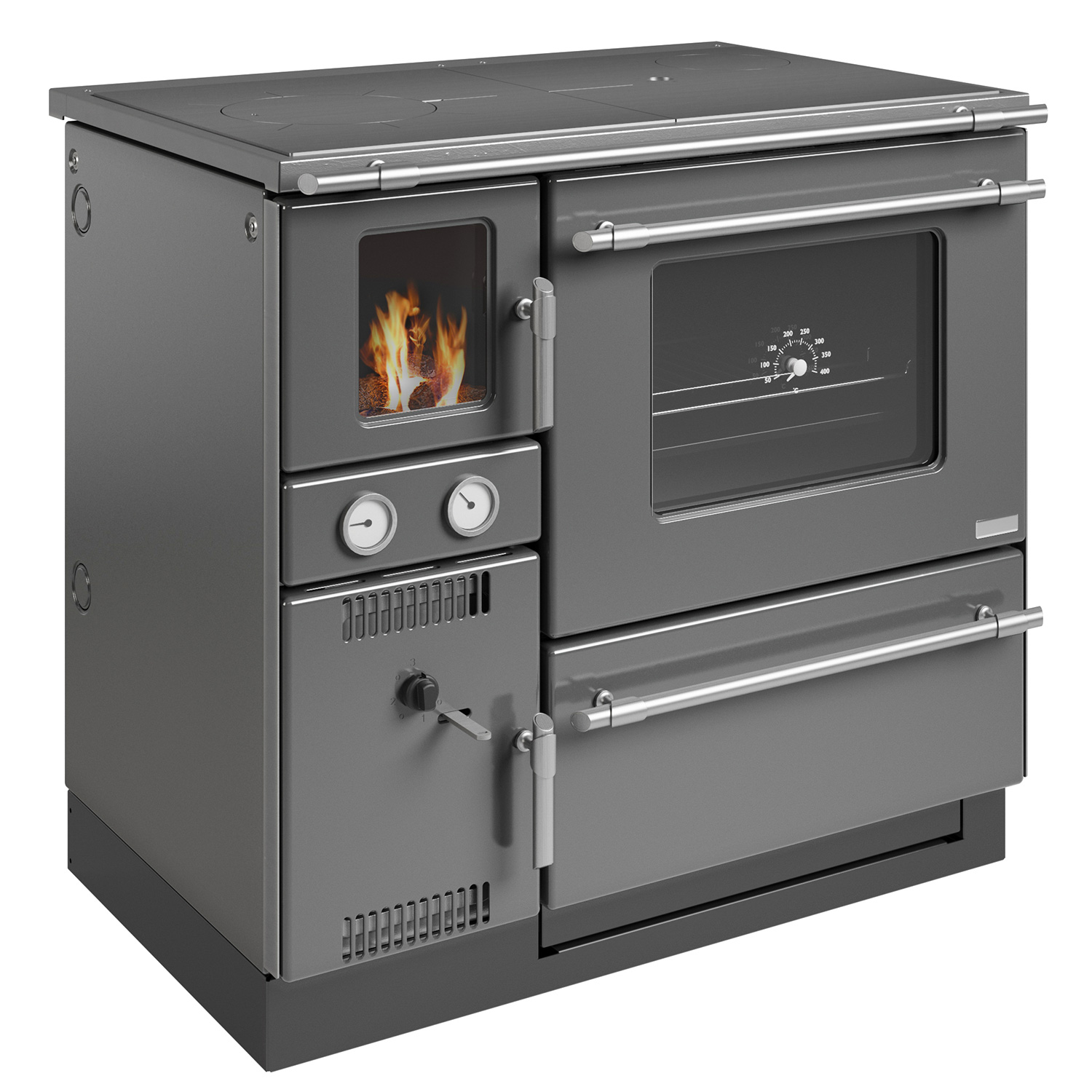 Wamsler K 148 poêle de cuisine à eau Anthracite/Mat, conduit de fumée à droite