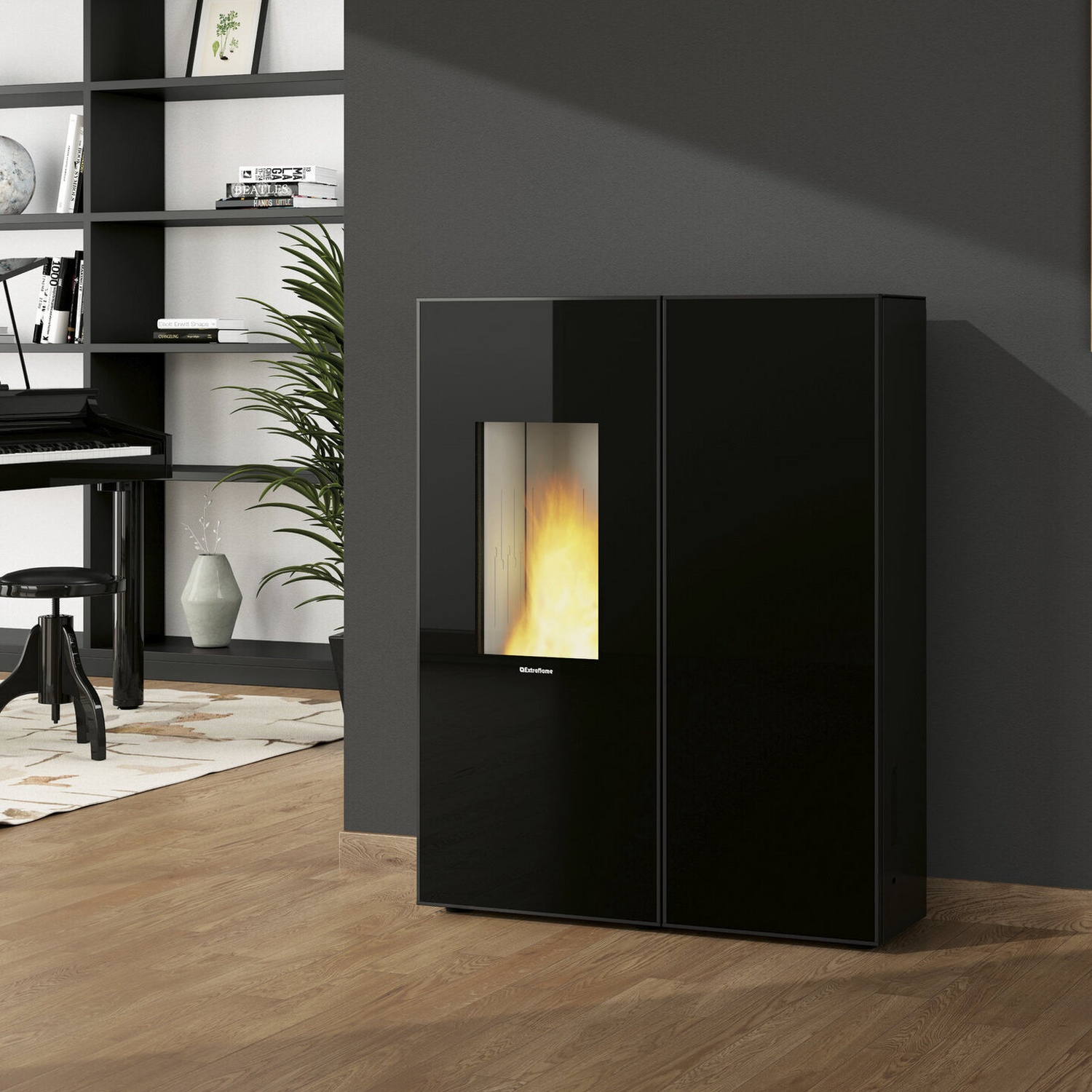 Extraflame SHARON PLUS CRYSTAL - noir poêle à granulés EVOLUTION LINE