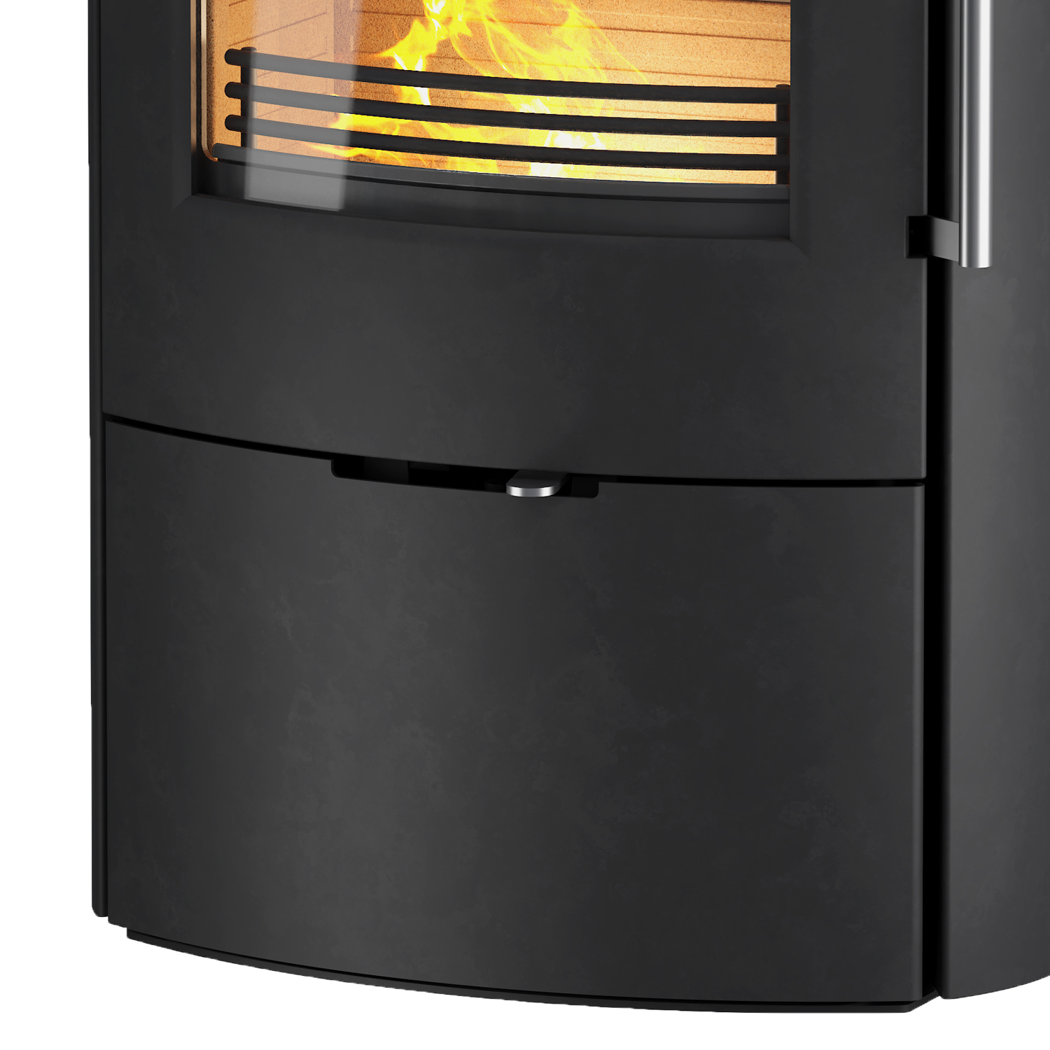 TermaTech TT80RL Poêle à bois Acier Noir, évacuation des fumées à l'arrière