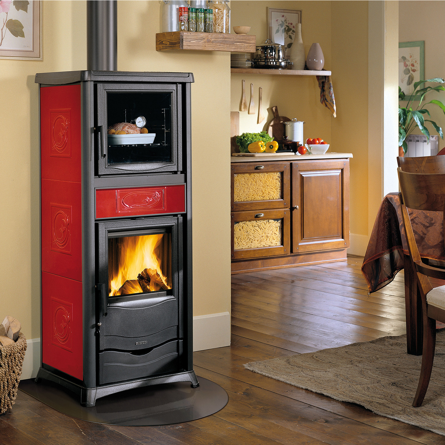 La Nordica Termorossella Plus Forno DSA 16 poêle à bois bouilleur Liberty Bordeaux