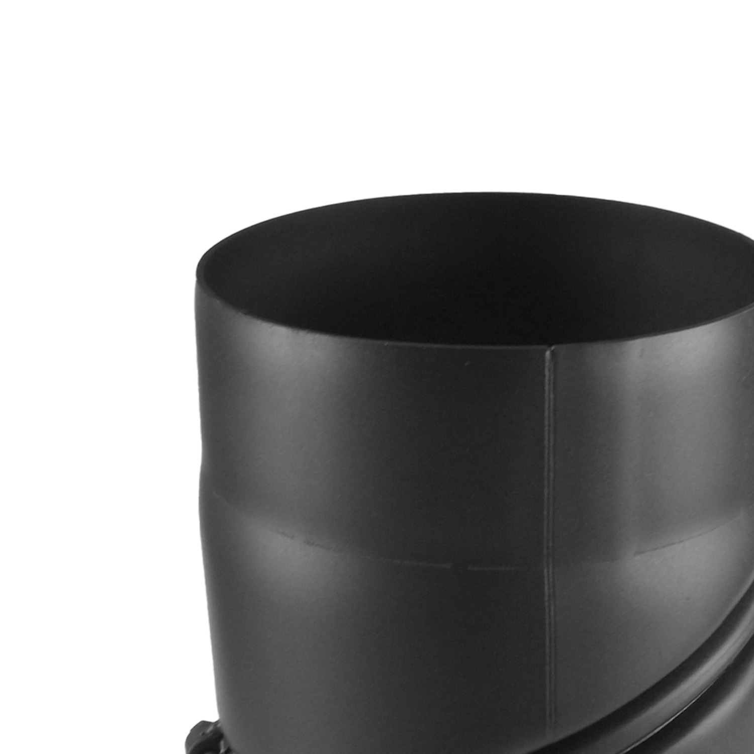 Coude de conduit de fumée / Tuyau de poêle 150 mm - Coude multiple noir avec porte - 4 pièces