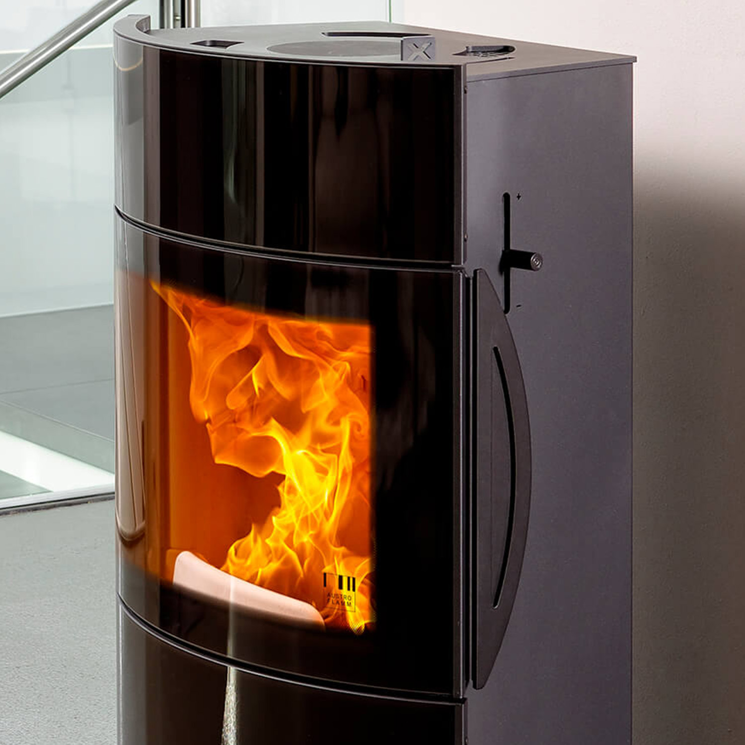 Austroflamm Fynn Xtra 2.0 Poêle à bois Acier / Verre Noir