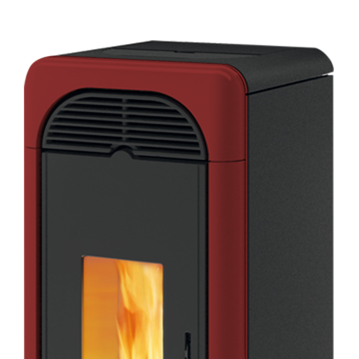 EK63 Berry 90+ Evo Poêle à granulés céramique bordeaux