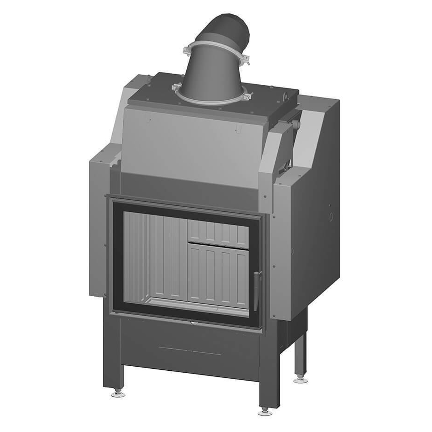 Spartherm Varia 1V H2O XXL 15 kW insert de cheminée à eau à gauche